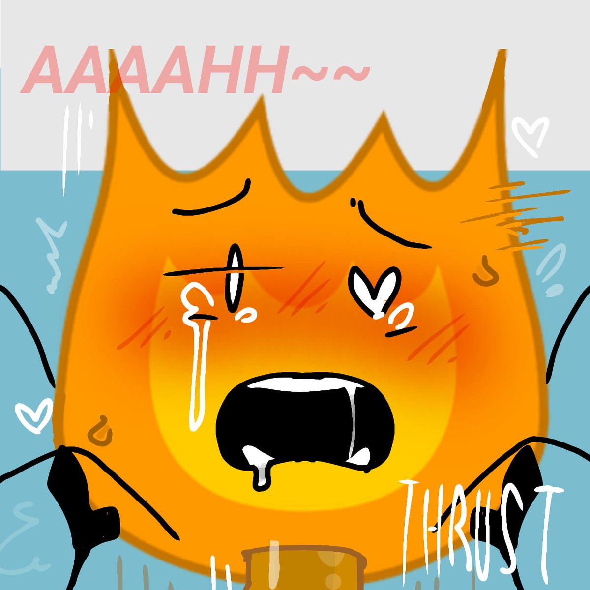 2boys, anal, battle for dream island, bfdi, blush, coiny, coiny (bfdi), drooling, fireoiny, firey (bfdi), gay, gay sex, heart-shaped pupils, male, male on male, male/male, moaning, object shows, sex, star1752004, star1752004 (artist), tears, thrusting, thrusting into ass