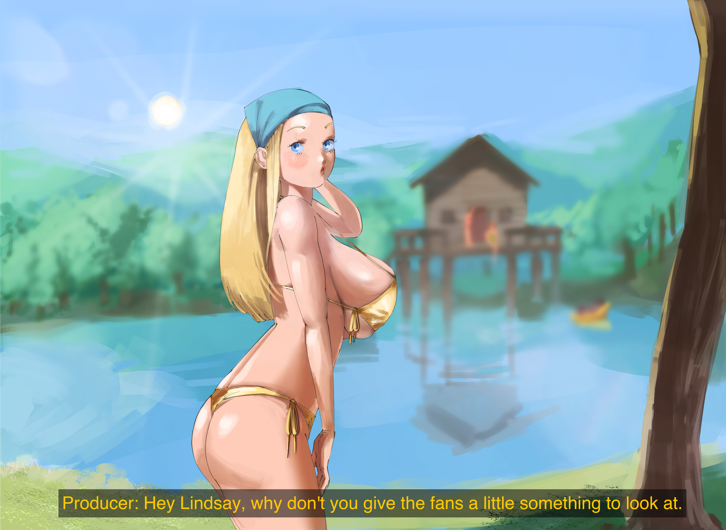 2d, busty, female, female focus, female only, hourglass figure, huggytug, lindsay (tdi), long hair, tagme, total drama island, wide hips