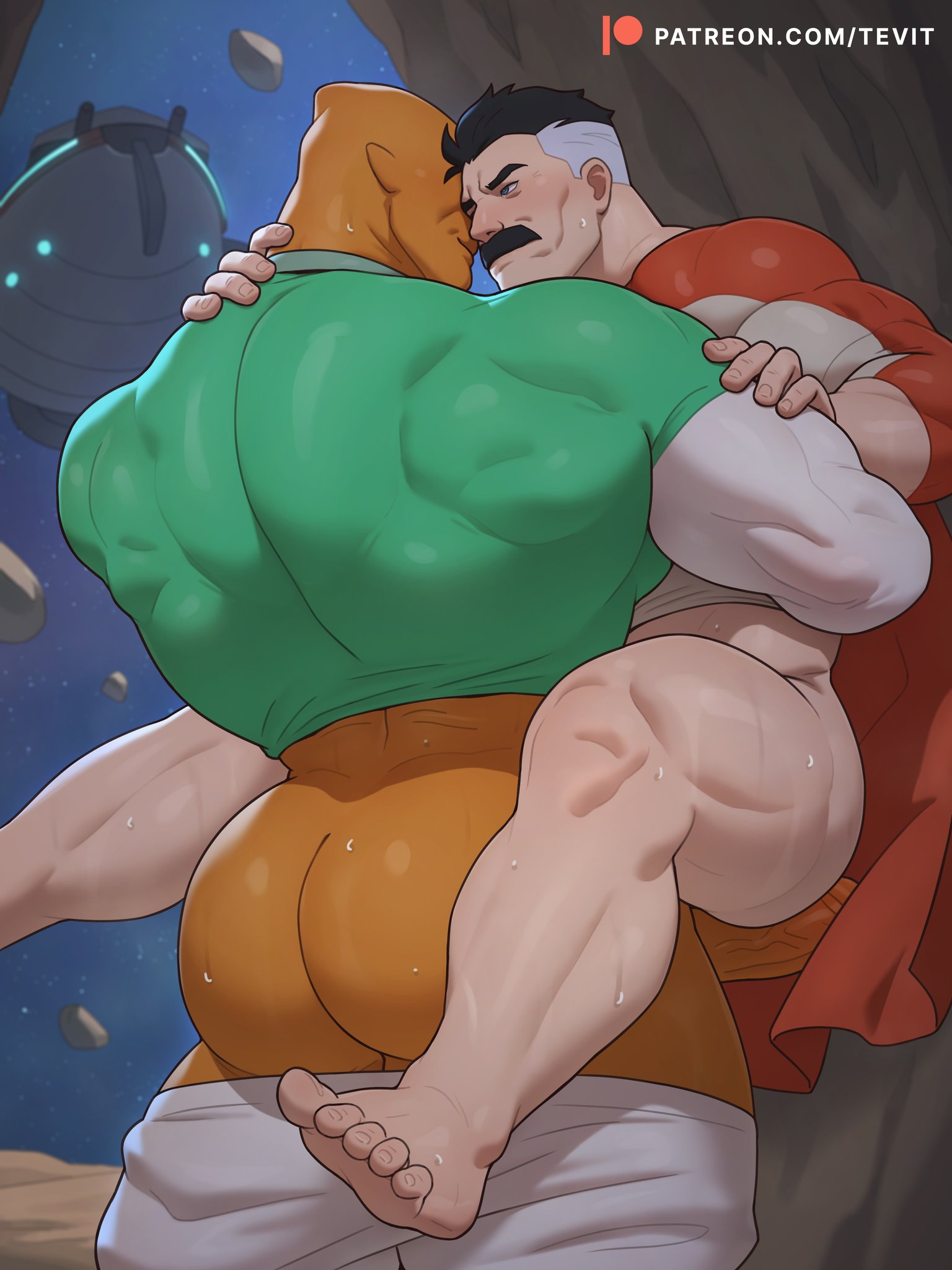 allen the alien, anal, anal penetration, anal sex, ass, bara, big ass, big butt, bubble ass, bubble butt, butt, daddy, dat ass, dat butt, dilf, fat ass, fat butt, gay, huge ass, huge butt, interspecies, invincible, invincible (tv series), large ass, large butt, male, male only, moustache, muscular, muscular male, nolan grayson, omni-man, orange body, round ass, round butt, space, tevit15, thick ass, thick butt