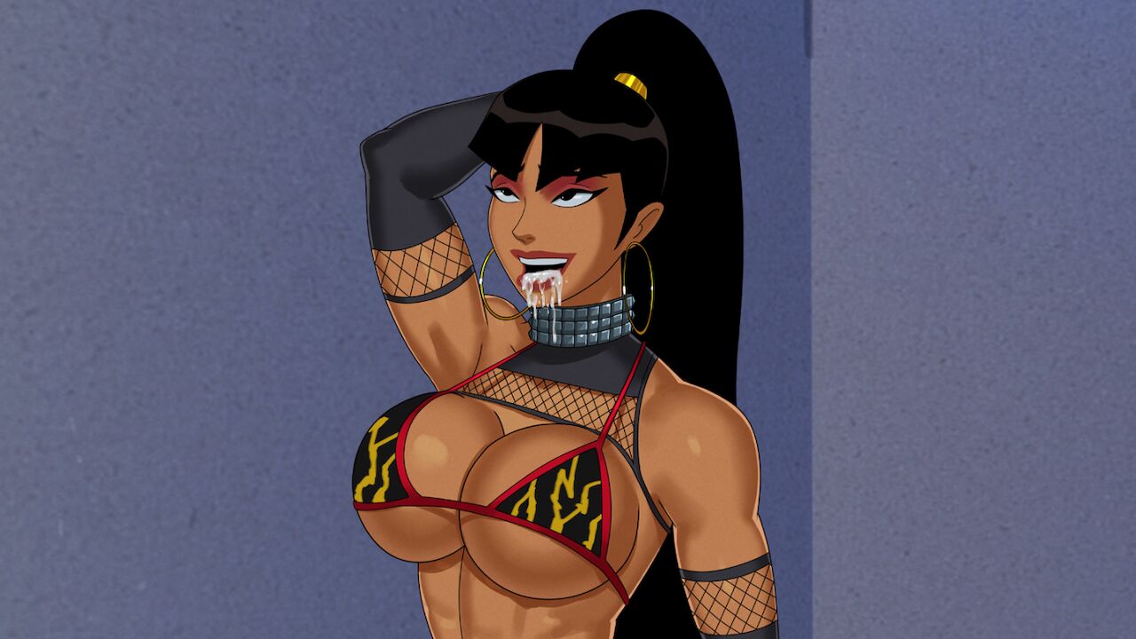 1girls arm_behind_head arm_length_gloves big_breasts bra breasts choker crime_syndicate cum cum_drip cum_in_mouth dc dc_comics dcau eyes_rolling_back eyeshadow female happy hourglass_figure huge_breasts justice_league:_crisis_on_two_earths large_breasts leotard lipstick mary_batson mary_batson(alt) mesh_shirt open_mouth ponytail rolling_eyes sunsetriders7 superwoman superwoman_(mary_batson) upper_body voluptuous wonder_woman_(crisis_on_two_earths wonder_woman_(crisis_on_two_earths)