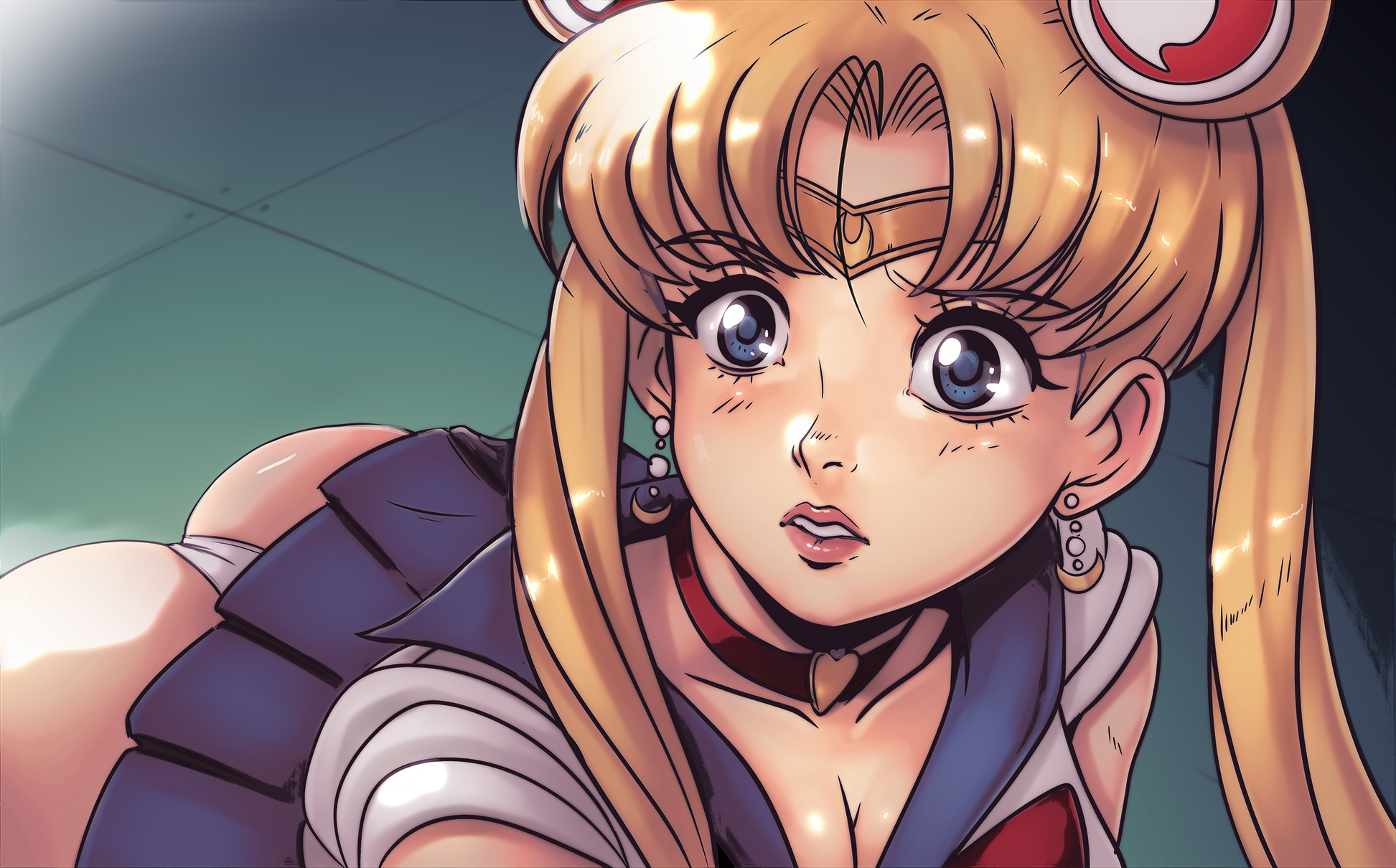 ass, bishoujo senshi sailor moon, cleavage, clothing, crisisbeat, female, female focus, female only, meme, panties, pantyshot, sailor moon, sailor moon redraw challenge, skirt, solo, usagi tsukino