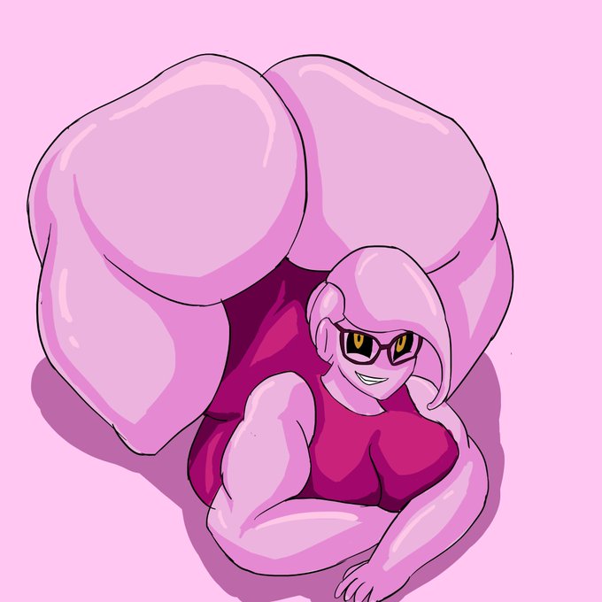 anthnsfw big_ass big_butt dragon_ball dragon_ball_xenoverse female_majin glasses hyper_ass hyper_butt majin monster_girl original_character