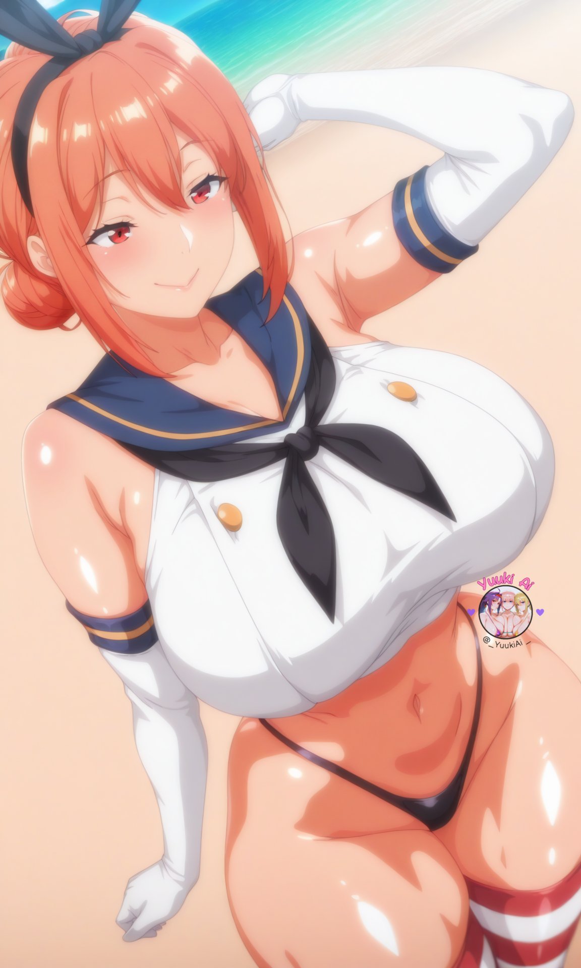 1girls, ai generated, breasts, female, female only, large breasts, light skin, light-skinned female, looking at viewer, mature female, milf, my teen romantic comedy snafu, shiny skin, thick thighs, thighs, wet, wide hips, yuigahama yui's mother, yuukiai