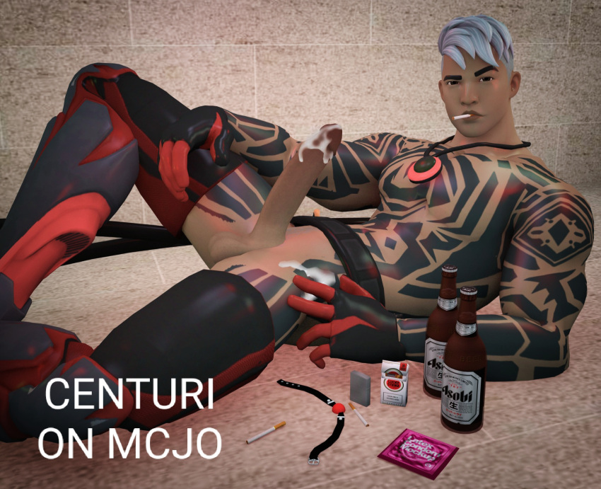 centurion_mcjo fortnite fortnite:_battle_royale gay gay_sex male male_only muscular ronin_(fortnite) solo white_hair