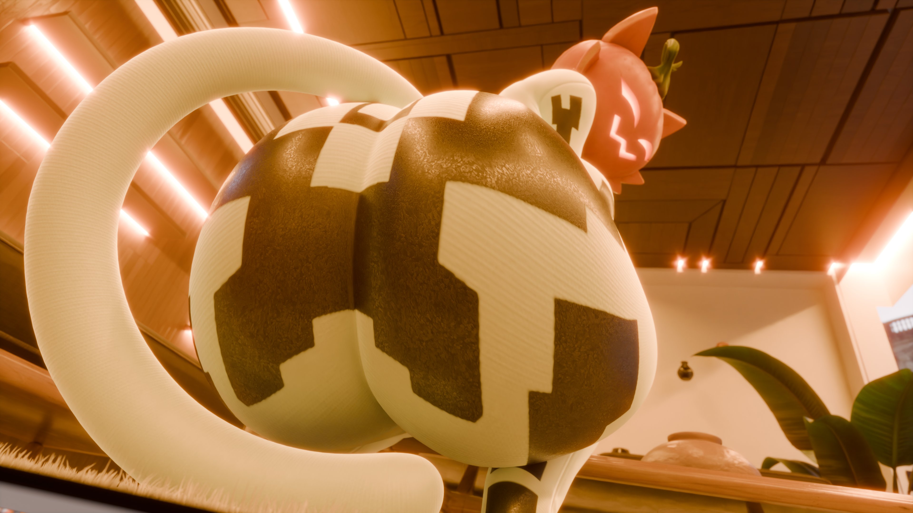 1girls, 2026, 3d, 3d (artwork), anthro, ass, ass focus, big ass, big breasts, big thighs, black body, black skin, breasts, bubble ass, bubble butt, cat ears, cat girl, cat tail, catgirl, curvaceous, curvy, curvy female, epic games, feline, female, female anthro, female focus, female only, fortnite, gigantic ass, gigantic thighs, glowing eyes, huge ass, huge breasts, huge thighs, humanoid, hyper, hyper ass, hyper thighs, looking at viewer, non-human, omananimations, pumpkin, pumpkin head, smile, solo, spice (fortnite), tail, thick thighs, thighs, video games, voluptuous, voluptuous female, wide hips