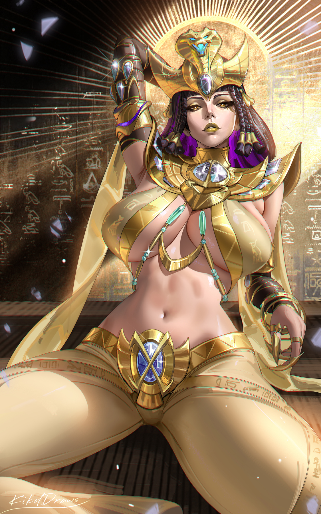 2d, big breasts, breasts, cleavage, emma frost, emma frost (marvel rivals), fully clothed, huge breasts, liang xing, marvel, marvel rivals, midriff, navel, sideboob, solo, thick thighs, tight clothing, underboob
