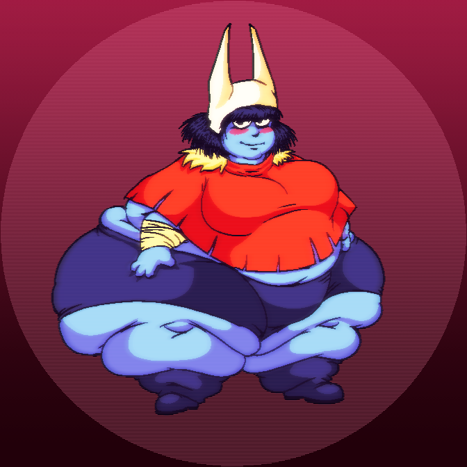 alien ass bbw belly blue blue_skin breasts cankles cheeks chest chubby cloak clothes fat fawxen female folds hips huggable hylics obese poncho singer somsnosa_(hylics) ssbbw thick thick_ass thick_thighs thighs tight warrior weight wide wide_hips wide_thighs