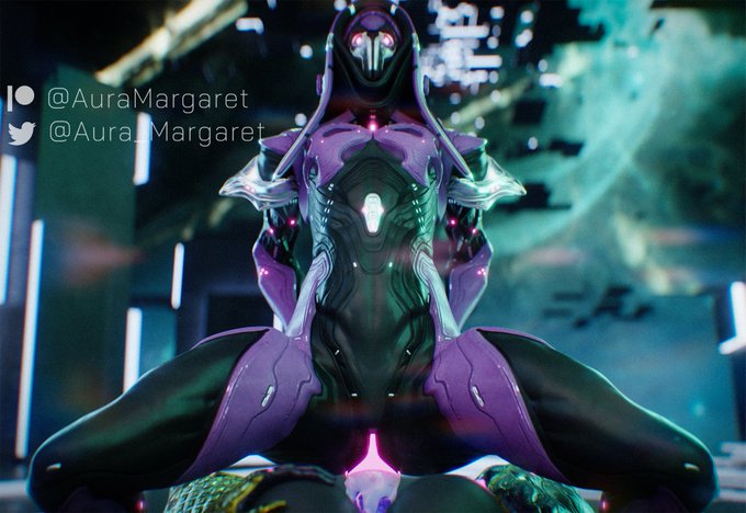 1futa 1girls 3d 3d_model auramargaret cowgirl_position cum female_focus female_on_top female_penetrated futanari pov saryn_(warframe) warframe wisp_(warframe)