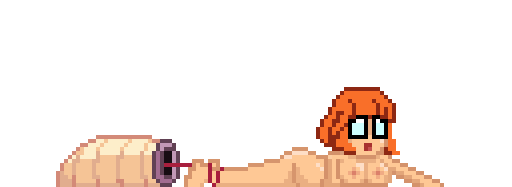 animated bad_end gif glasses insects pixel_art red_hair soft_vore vore white_background worm