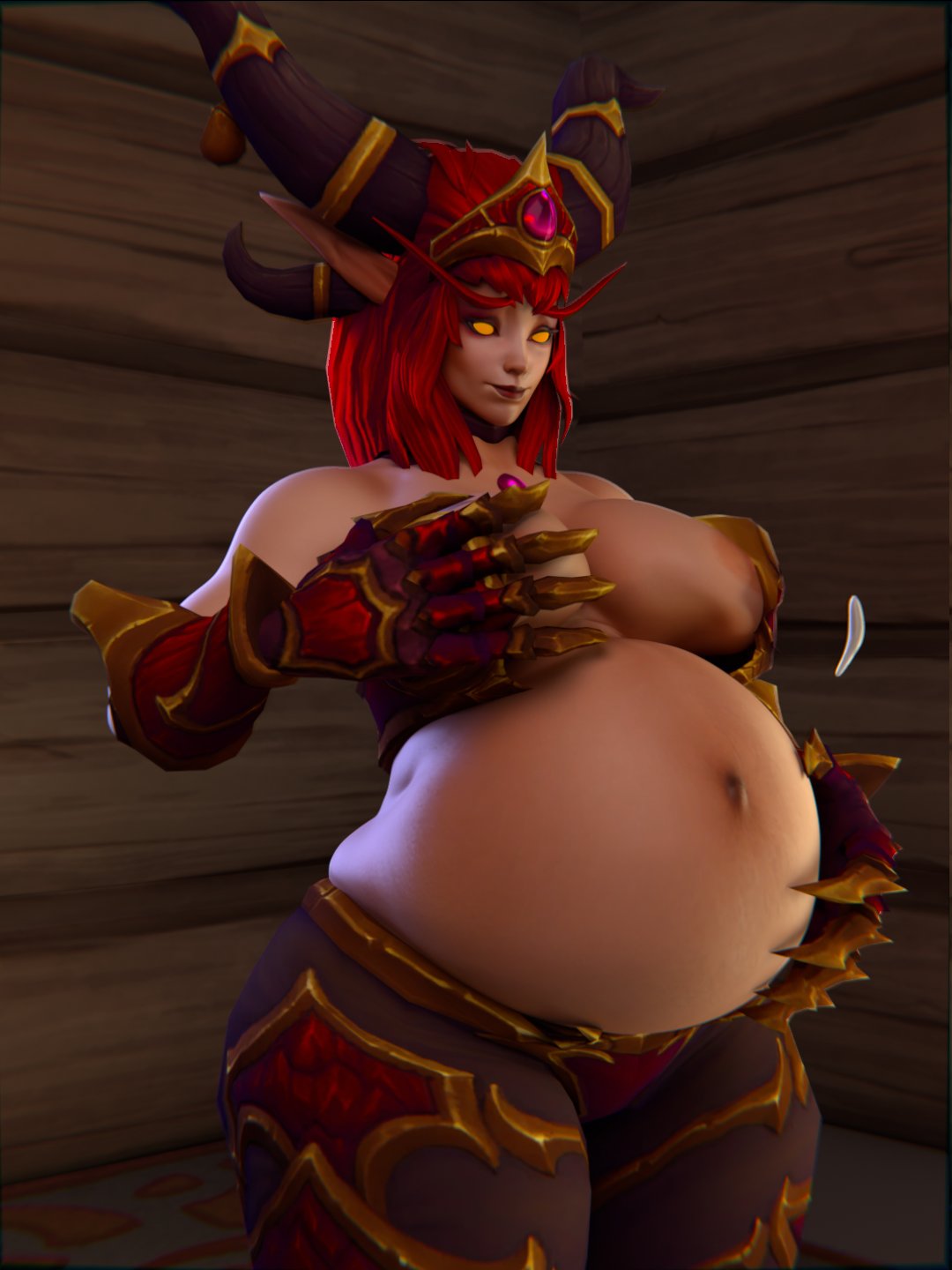 1girls, 3d, alexstrasza, ass, belly, big belly, big breasts, blizzard entertainment, breasts, dragon, extrudeds, female, female only, large ass, large breasts, milf, nipples, pregnant, red hair, solo, thick thighs, warcraft, world of warcraft