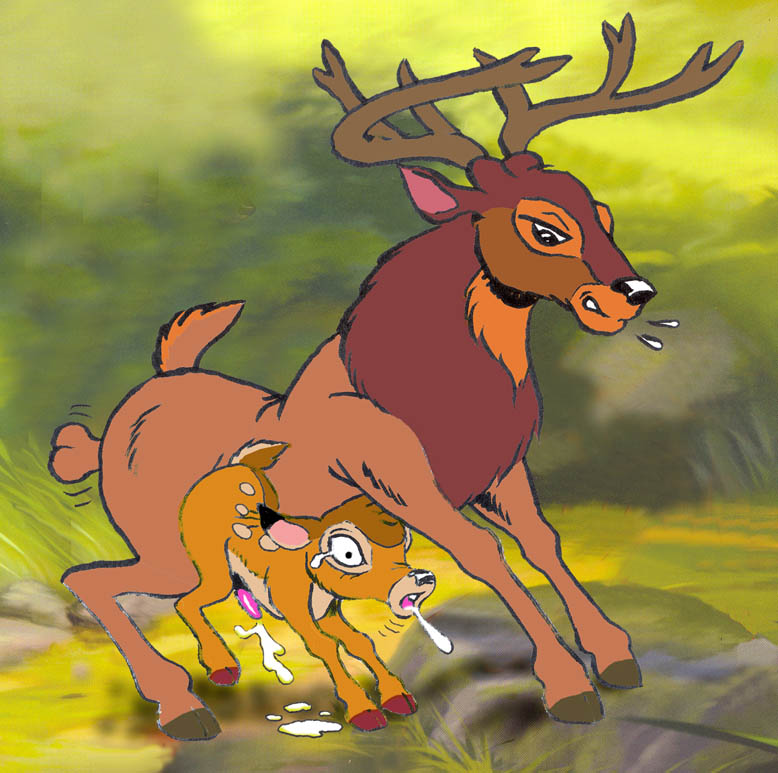 2boys anal_sex bambi_(character) bambi_(film) colored cum cum_while_penetrated deer dennis_clark disney doggy_style fawn feral fur gay incest male male_only mounting penis sex sketch testicles the_great_prince_of_the_forest yaoi