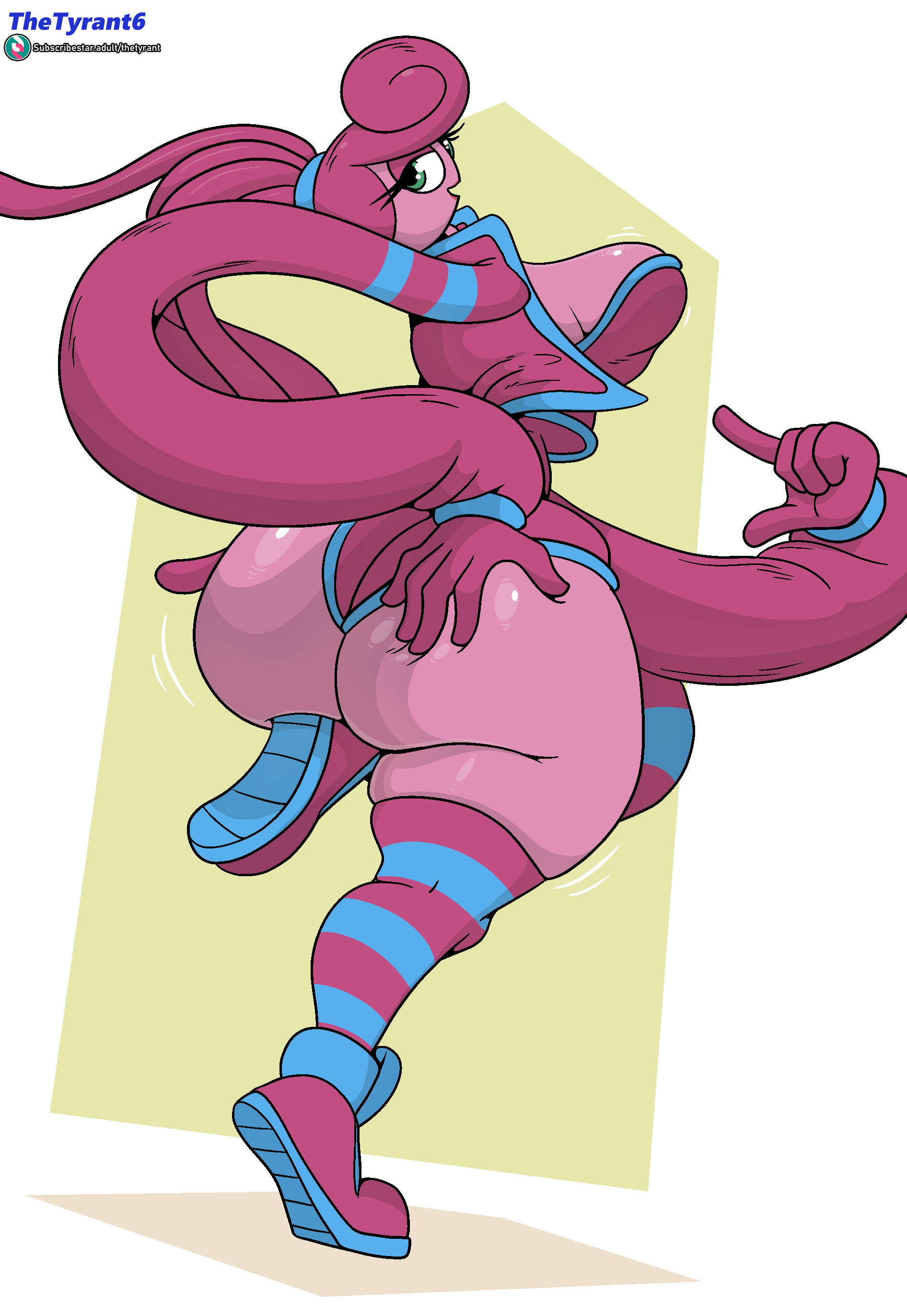 ass female female_focus female_only hand_on_butt huge_ass jacket long_sleeves mommy_long_legs poppy_playtime solo stocking thetyrant thick_hips thick_legs