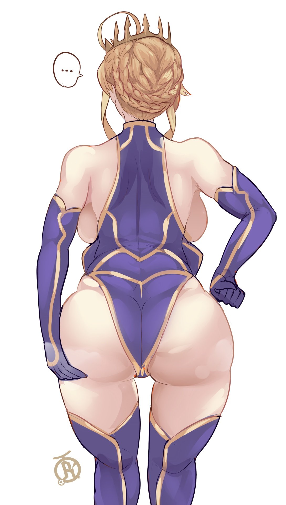 ... 1girls 2021 ahoge artist_logo artist_revision artoria_pendragon artoria_pendragon_(lancer) ass ass_focus ass_shot back back_view backboob big_ass blonde_hair blue_leotard breasts bubble_butt color crown fate/grand_order fate_(series) female female_only highleg_leotard hips huge_ass huge_breasts leotard redraw revision revolverwingstudios royalty slim_waist speech_bubble thick_thighs thighhighs thighs tied_hair wide_hips