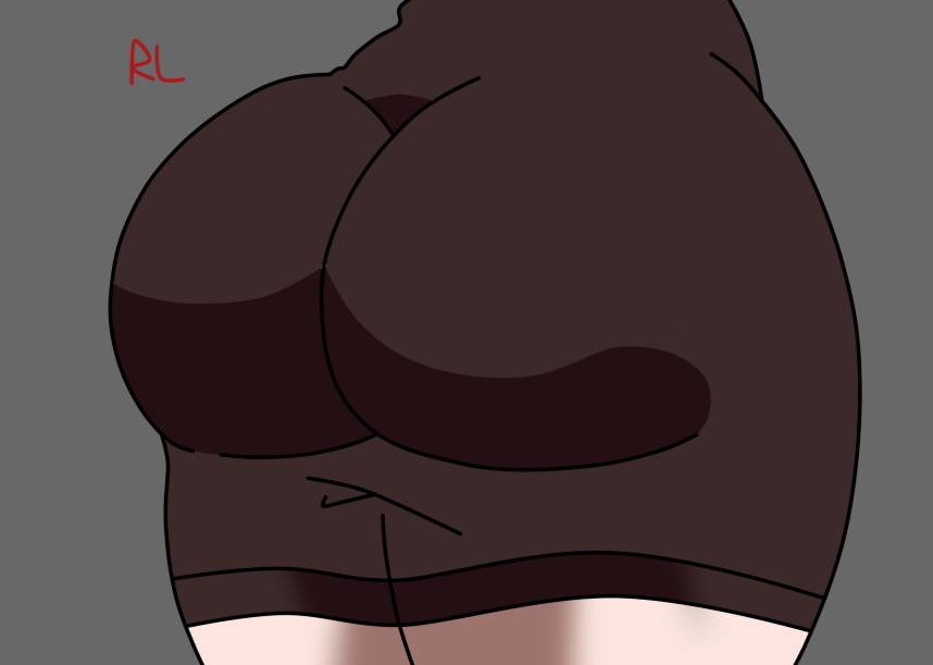 1girls 2d ass ass_up behind_view big_ass brown_pants chara dark_green_background female female_only human human_female human_only solo undertale undertale_(series)