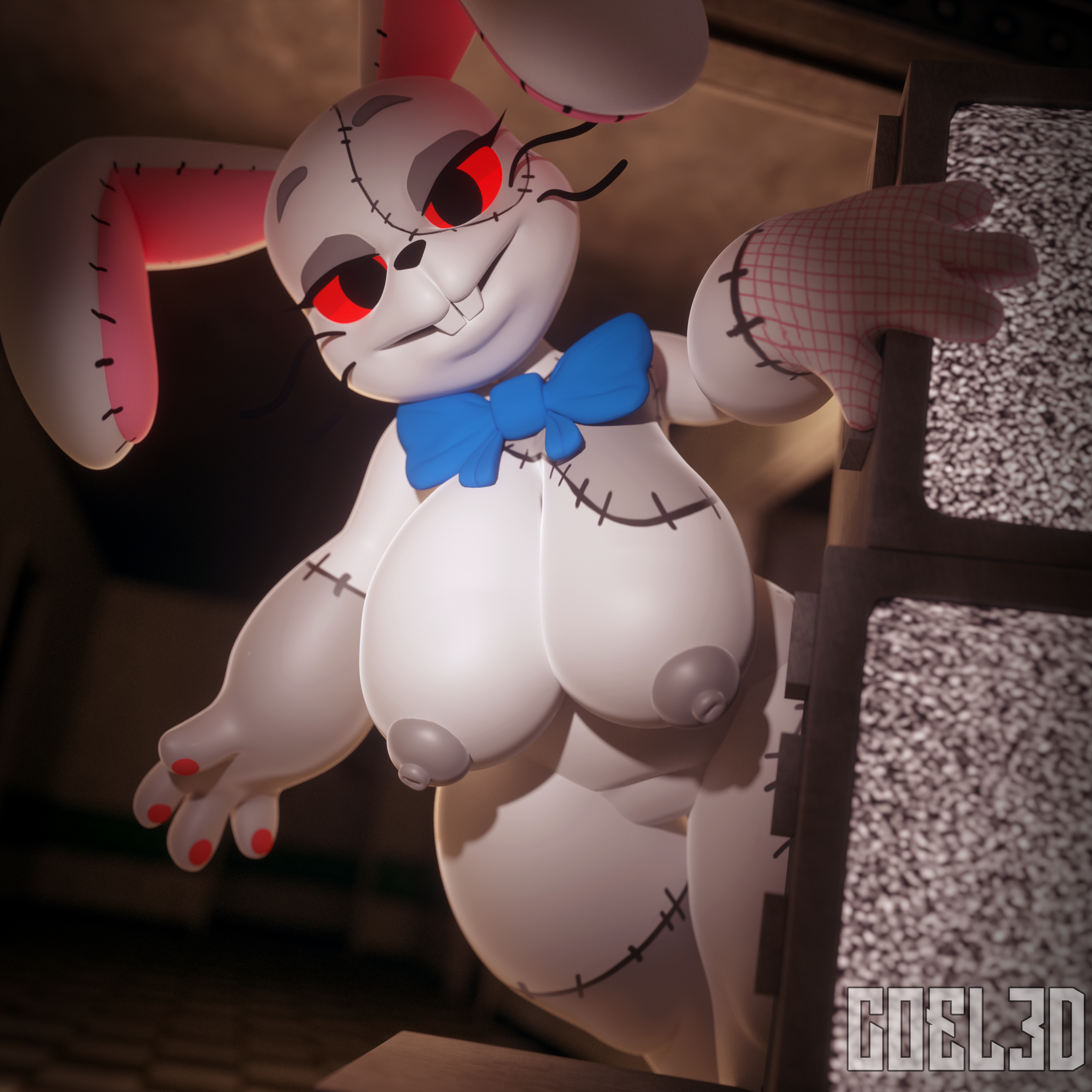 3d, big breasts, breasts, bunny, bunny girl, chubby, chubby female, coel3d, costume, fat, female, five nights at freddy's, five nights at freddy's 2, five nights at freddy's: security breach, luiske476, merellyn, nipples, solo, suit, thick, vanny, vanny (fnaf)