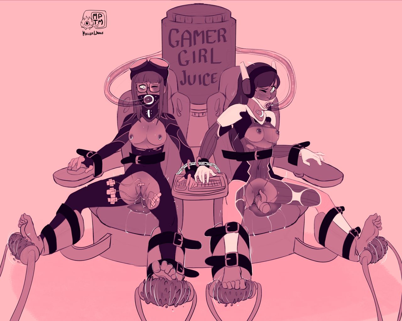 2girls, bondage, bound, clothing, d.va, dildo, duo, feet, female, female only, foot fetish, forced, gag, gagged, masturbation, multiple females, multiple girls, my pet tentacle monster, overwatch, partially clothed, persona, persona 5, pussy, pussy juice, pussy juice puddle, sakura futaba, sex slave, sex toy, tickling, vibrator