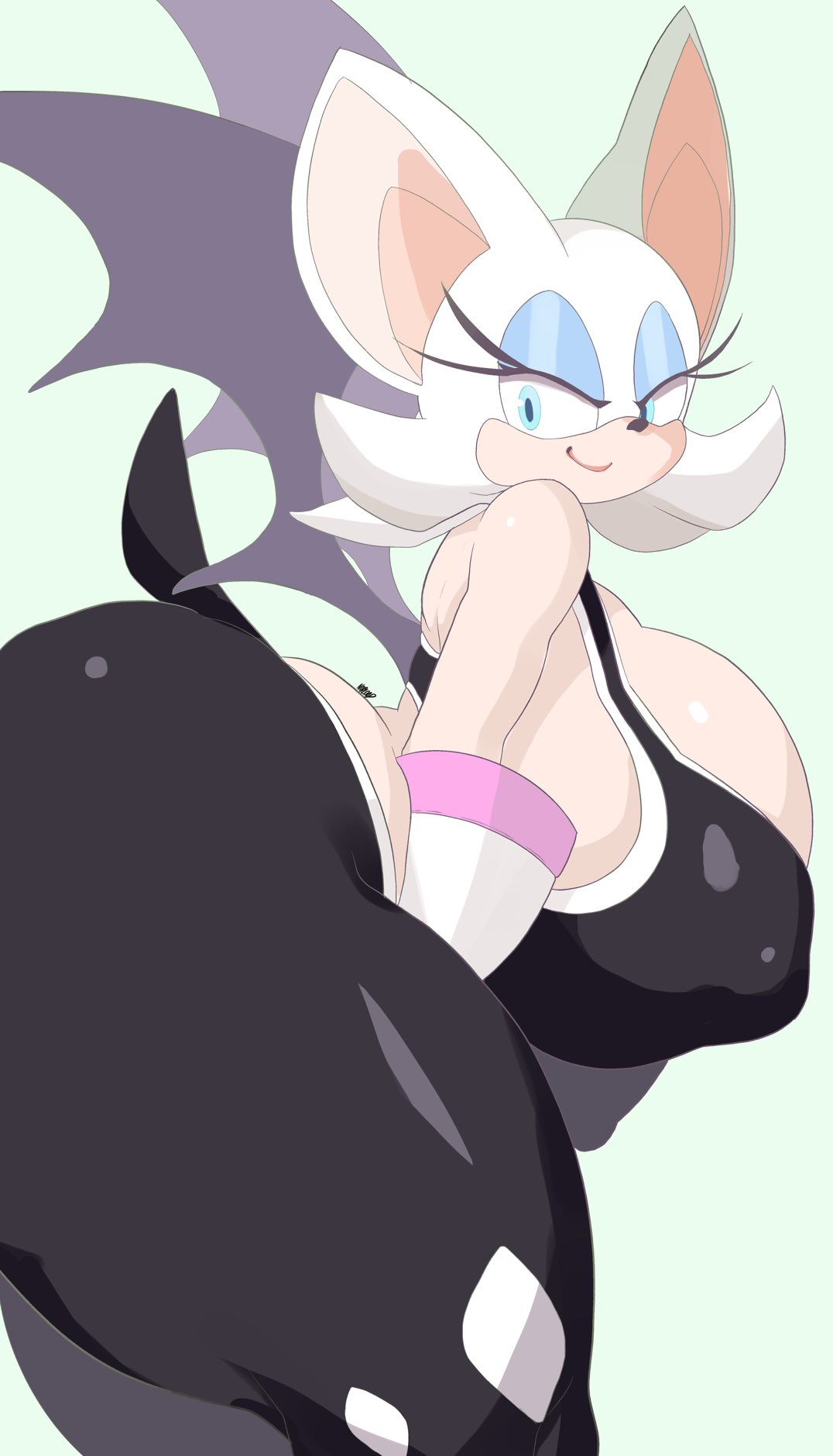 1girls, 2022, animal ears, ass, bat, bat ears, bat wings, blue eyeshadow, breasts, eyelashes, eyeshadow, female, female focus, female only, furry, huge ass, huge breasts, looking at viewer, massive ass, massive breasts, noblood, rouge the bat, sega, solo, solo female, sonic (series), sonic the hedgehog (series), tail, thick thighs, thighs, thunder thighs, voluptuous, white fur, wings
