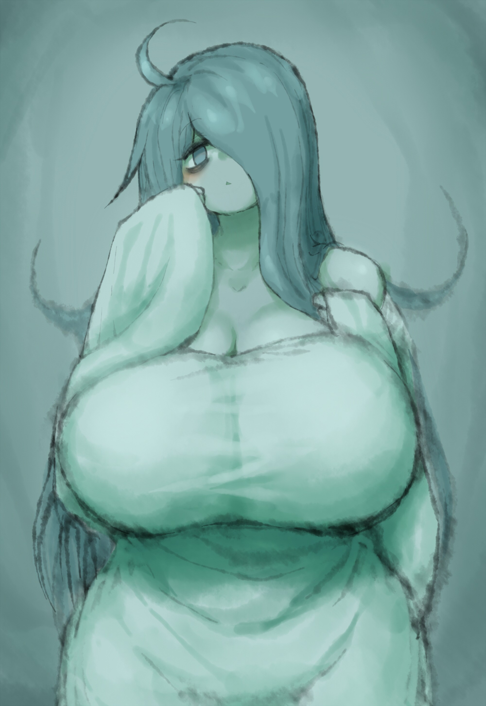 2b213, big breasts, breasts, female, mei (2b213), robe, tagme