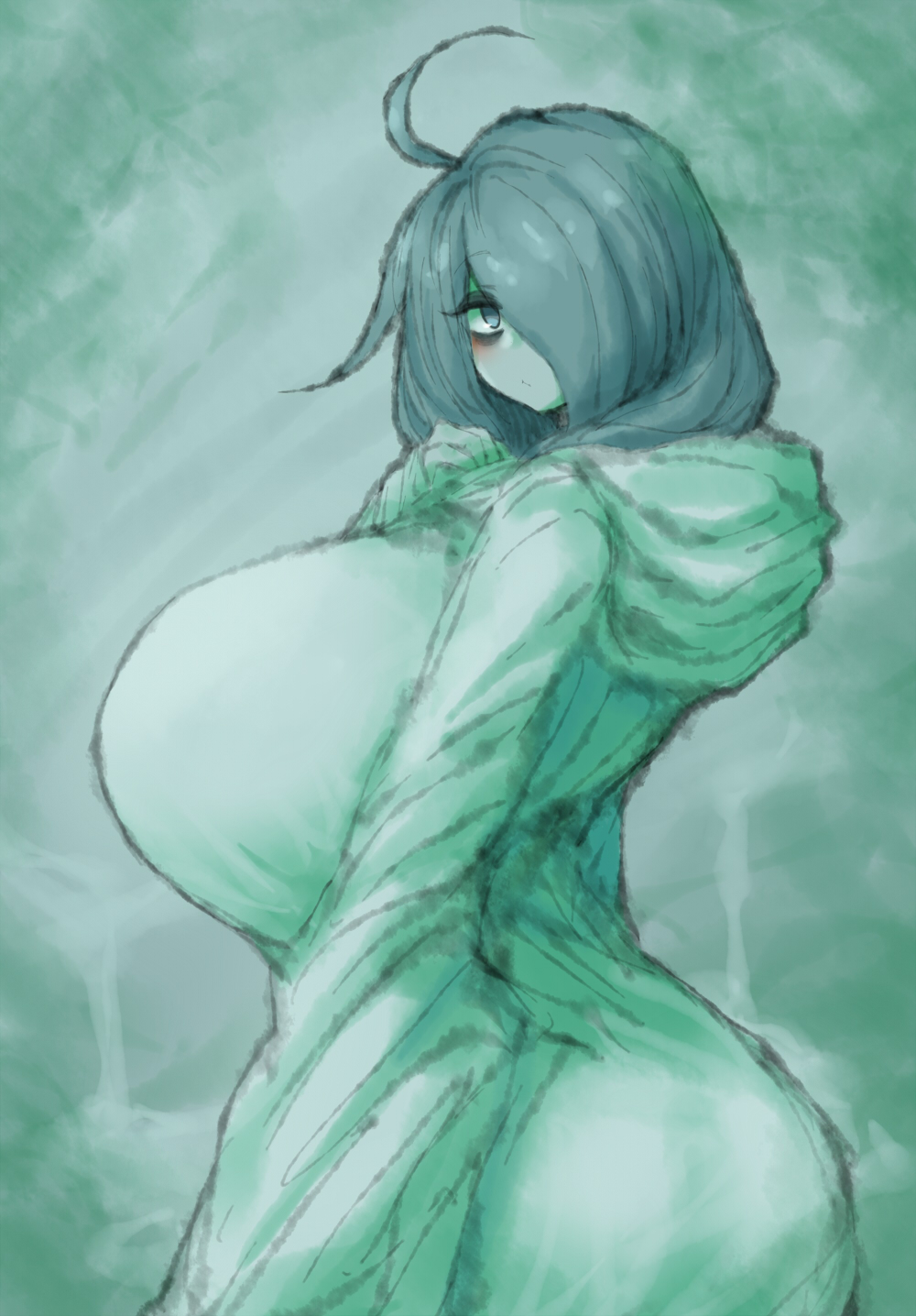 2b213, ass, big ass, big breasts, breasts, female, mei (2b213), robe, tagme, wide hips