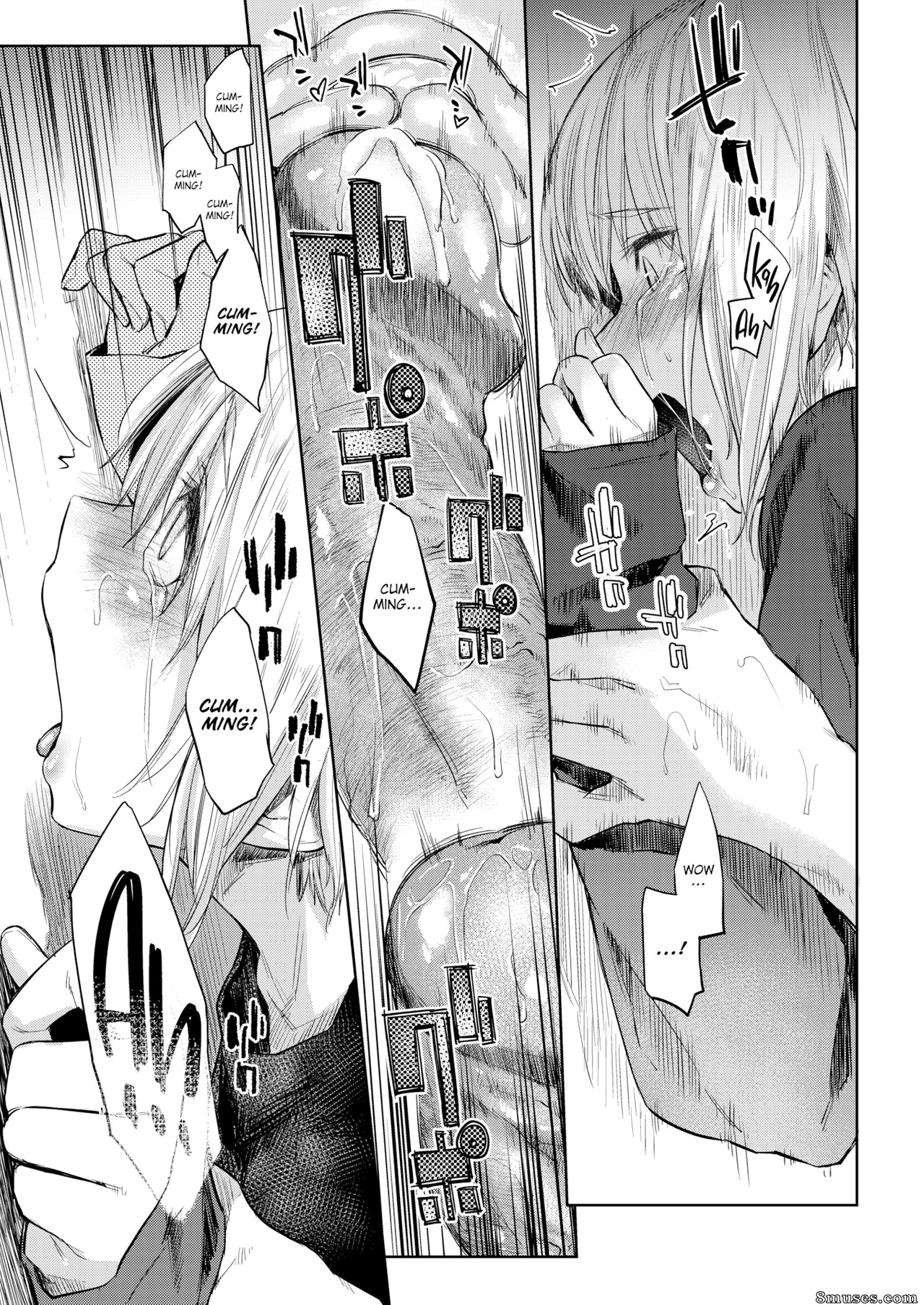 1boy, 1girls, age difference, big penis, black and white, blonde hair, blush, blush lines, cervix, cervix kiss, clothed, clothed sex, clothing, crying, crying with eyes open, cum, cum in pussy, cum inside, cumming, cumming together, cumming while penetrating, deep penetration, dominant male, drool, drool string, drooling, ejaculation, ejaculation while penetrated, esuke, female, female ejaculation, female penetrated, flushed, holding, holding wrists, looking pleasured, male, male penetrating, male penetrating female, moan, moaning, moaning in pleasure, motion lines, older male, older male and younger female, older penetrating younger, onomatopoeia, open mouth, orgasm, orgasm face, panels, panting, penis, penis in pussy, pussy, saliva, saliva string, saliva trail, screaming, sex, silhouette (esuke), straight, submissive female, sweat, sweating, tagme, tears of pleasure, teenage female, teenager, text, text bubble, tongue, tongue out, veins, veiny penis, x-ray, younger female