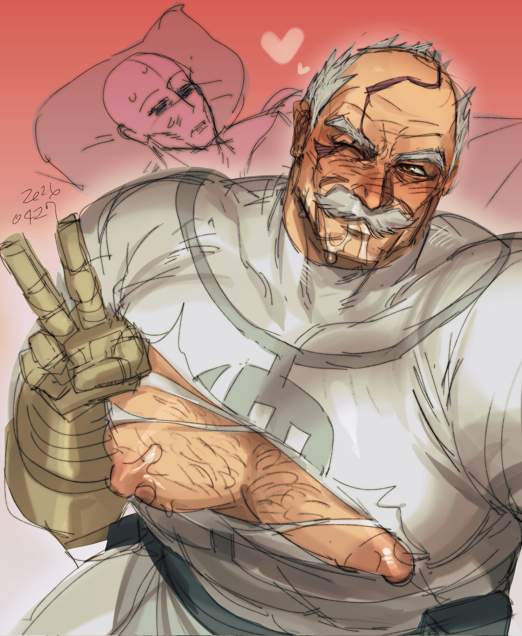 areyousurexxx, bara, big pecs, conquest (invincible), daddy, dilf, gilf, invincible, invincible (tv series), male only, moustache, muscular male, older male, ripped clothing, viltrumite