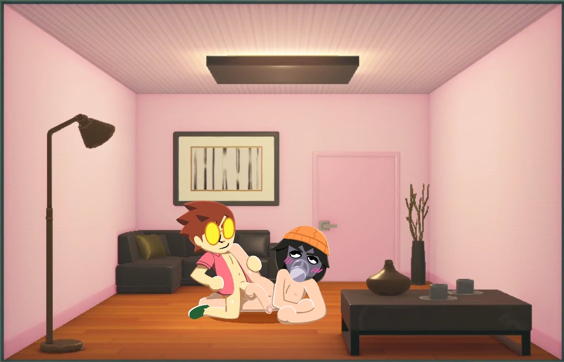 2boys, acidsticky, algob4v, ass focus, die noir, gas mask, gay, gay anal, gay male, gay sex, mask, mii, negativecrash, nintendo, starveil (artist), tomodachi life, tomodachi life: living the dream