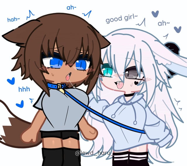 gacha, gacha club, gacha life, haru (lewd haru), lewd haru (artist), quinn (lewd haru ), yuri