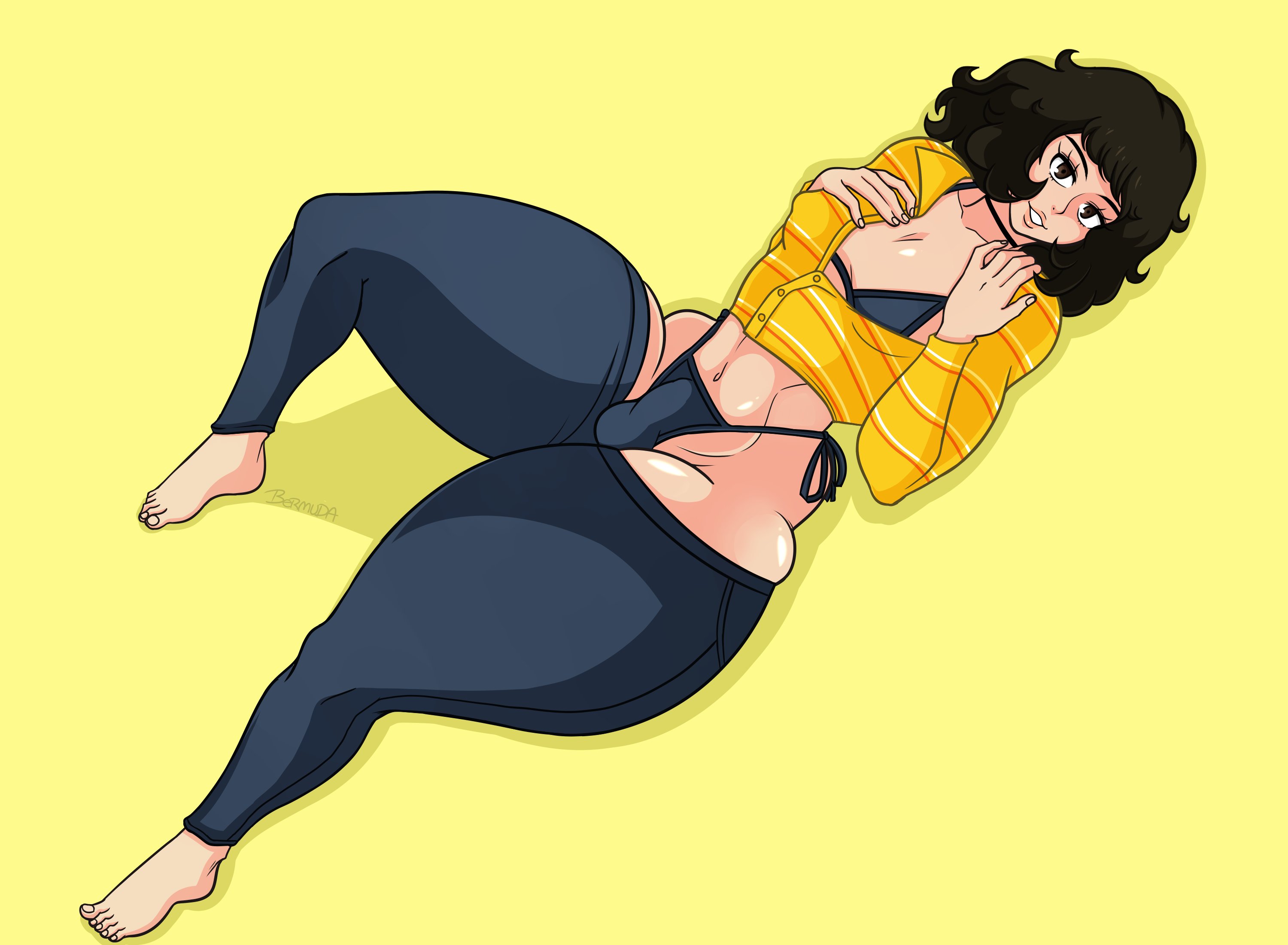 1boy, 1femboy, atlus, bermuda art, black hair, bottom heavy, bottom heavy femboy, bottom heavy male, bra, bulge, bulge through clothing, crossdressing, femboy, femboy focus, femboy only, feminine male, feminization, genderswap, genderswap (ftm), girly, light skin, light-skinned male, male, male focus, male only, megami tensei, pale skin, pale-skinned male, persona, persona 5, rule 63, sadayo kawakami, shin megami tensei, short hair, simple background, solo, solo focus, solo male, thick thighs, toned, toned belly, toned body, toned male, trap