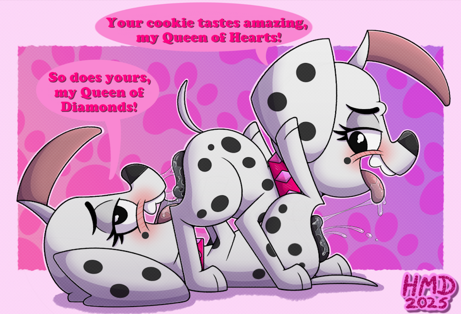 101_dalmatian_street 101_dalmatians 2025 2girls 69_position all_fours animal_pussy artist_signature black_spots blush blush canid canine canine_pussy canine_vagina canis collar commission commission_art cub dallas_(101_dalmatians) dalmatian destiny_(101_dalmatians) dialogue digital_drawing_(artwork) digital_media_(artwork) disney dog_collar domestic_canine domestic_dog duo duo_female duo_focus eating_pussy english_dialogue english_text eyelashes female female/female female_canine female_cub female_dog female_feral female_focus female_only feral feral_female feral_focus feral_on_feral feral_only genital_fluids hi_res high_resolution highres hmdkoba incest laying_on_back long_ears looking_at_partner lying_on_back mammal on_back open_mouth open_smile pink_collar puppy pussy pussy_juice raised_tail saliva saliva_on_pussy saliva_on_tongue saliva_string shaded shading siblings simple_background sisters smile smiling speech_bubble spots spotted_body spotted_fur tail tail_raised talking talking_to_another talking_to_partner text tongue tongue_out vagina vaginal_fluids white_body white_fur young young_on_young younger_female yuri