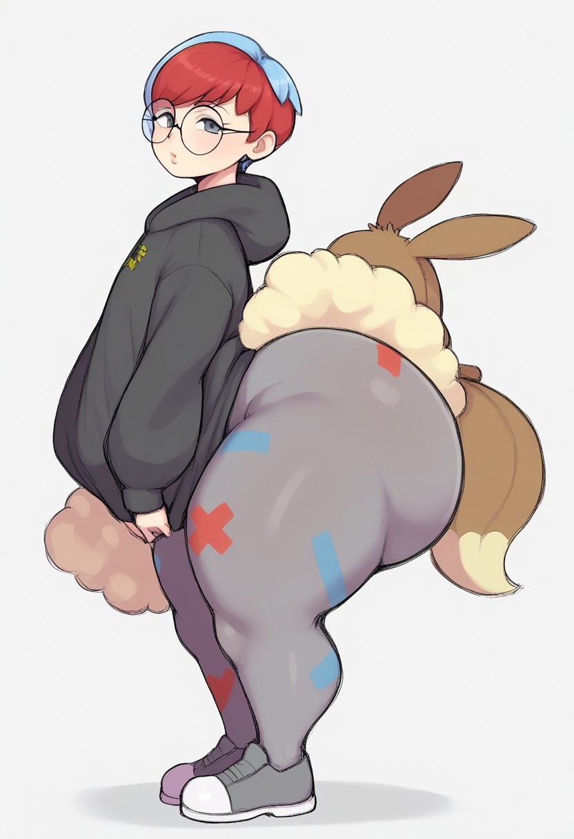 ai generated, ass, big ass, bottom heavy, female, gigantic ass, gvukub, huge ass, hyper ass, nintendo, penny (pokemon), pokemon, thick thighs