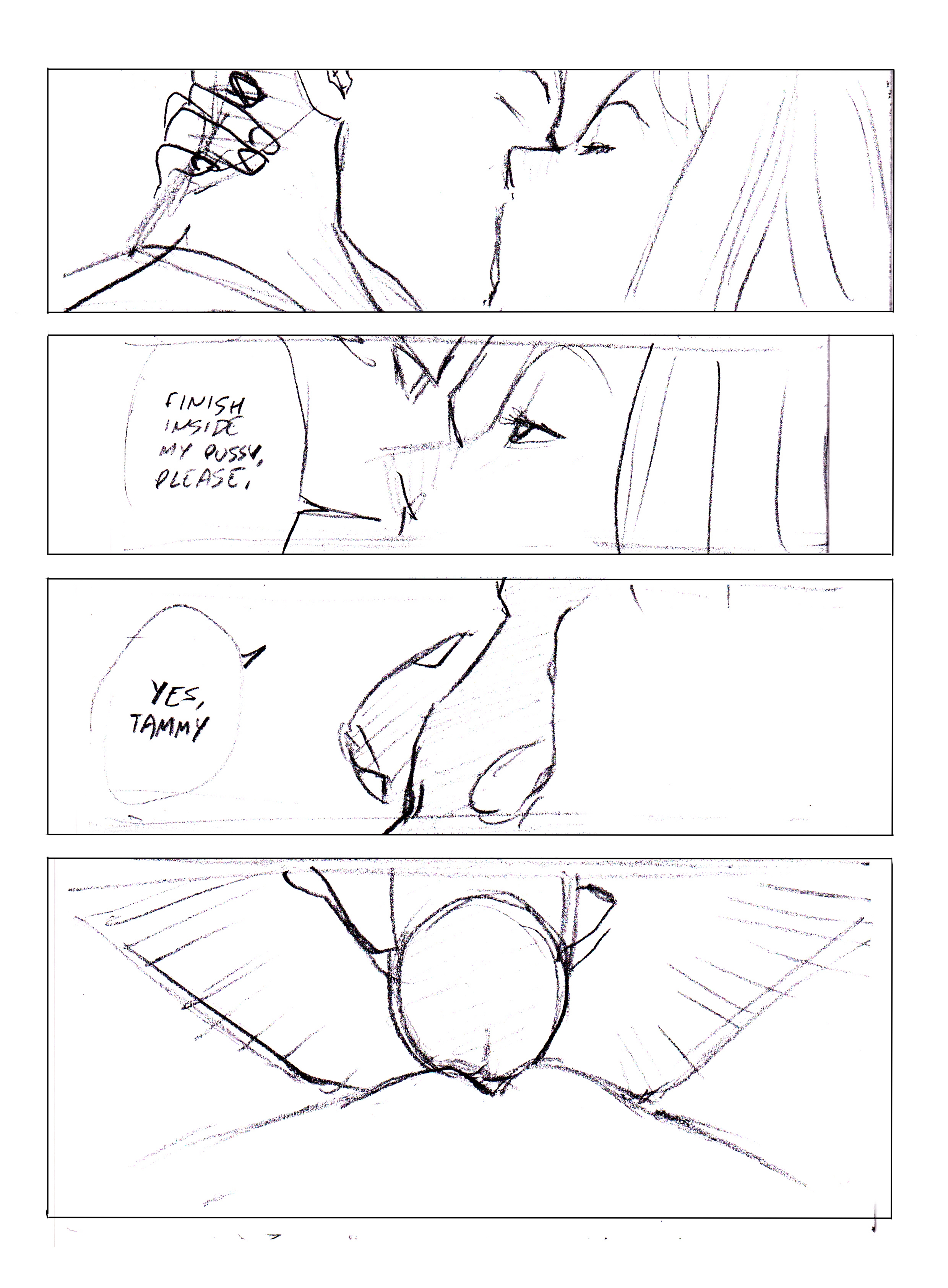 braces, comic page, female, long hair, male, original, penis, sketch, tagme, tammy (tekuho), teenager, tekuho