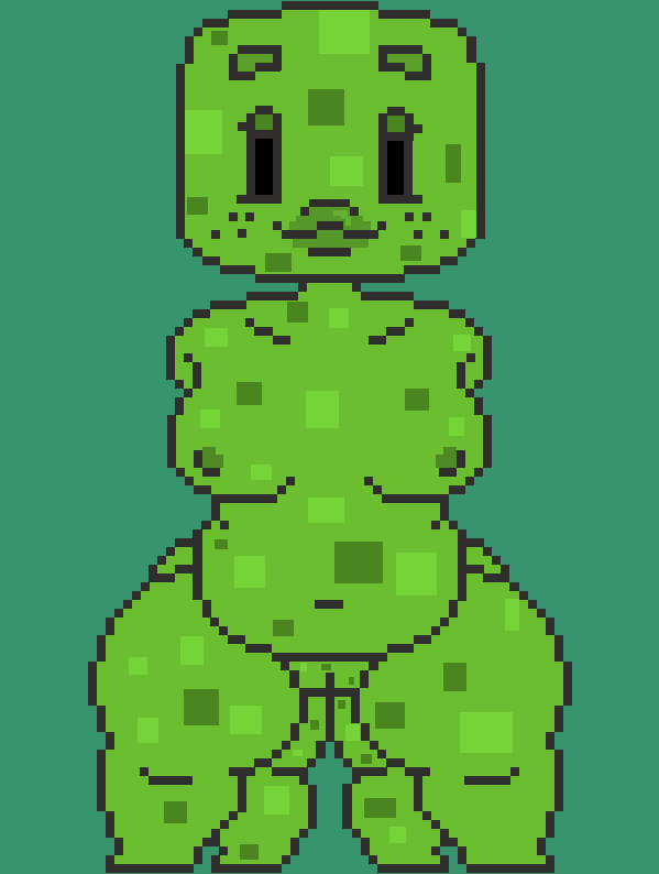 breasts creeper creepette edit green_skin minecraft minecraft_mob pixel_art pussy shortstack sleepyslut source_request year_request