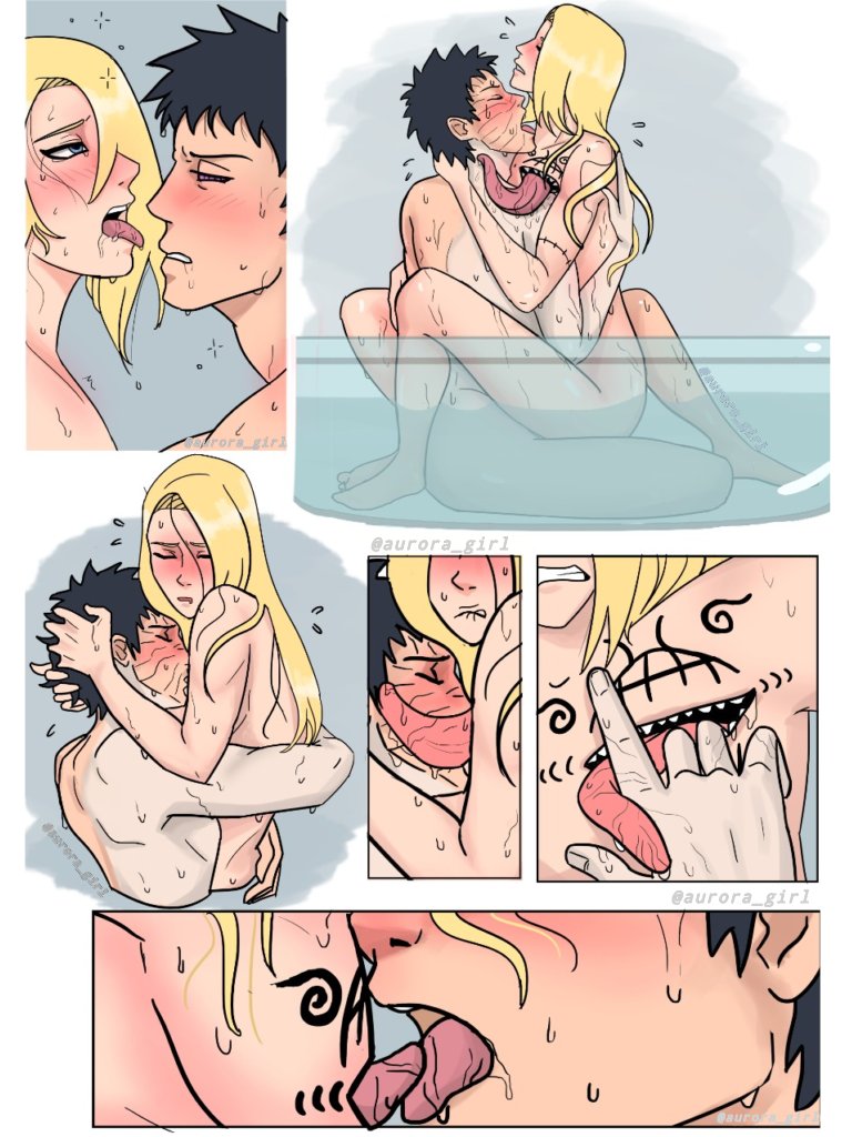 2boys akatsuki_(naruto) anal aurora_girl bathtub biting_lip black_hair blonde_hair blush clenched_teeth deidara gay kissing licking licking_face long_hair male/male moaning multiple_boys naked naruto naruto_(series) naruto_shippuden short_hair straddling tongue tongue_out uchiha_obito yaoi