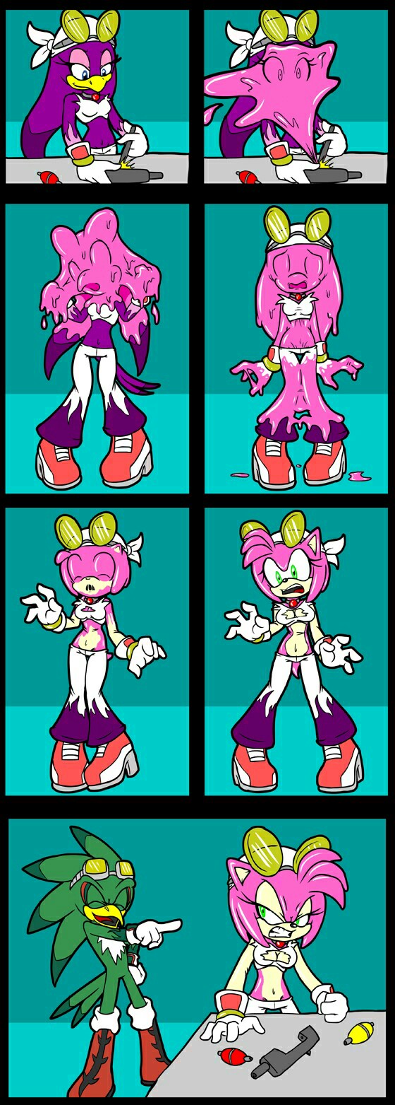 amy_rose angry chaoscroc encasement goo goo_transformation hawk hedgehog jet_the_hawk laughing slime sonic_(series) sonic_riders sonic_the_hedgehog_(series) swallow_(bird) torn_bra transformation wave_the_swallow