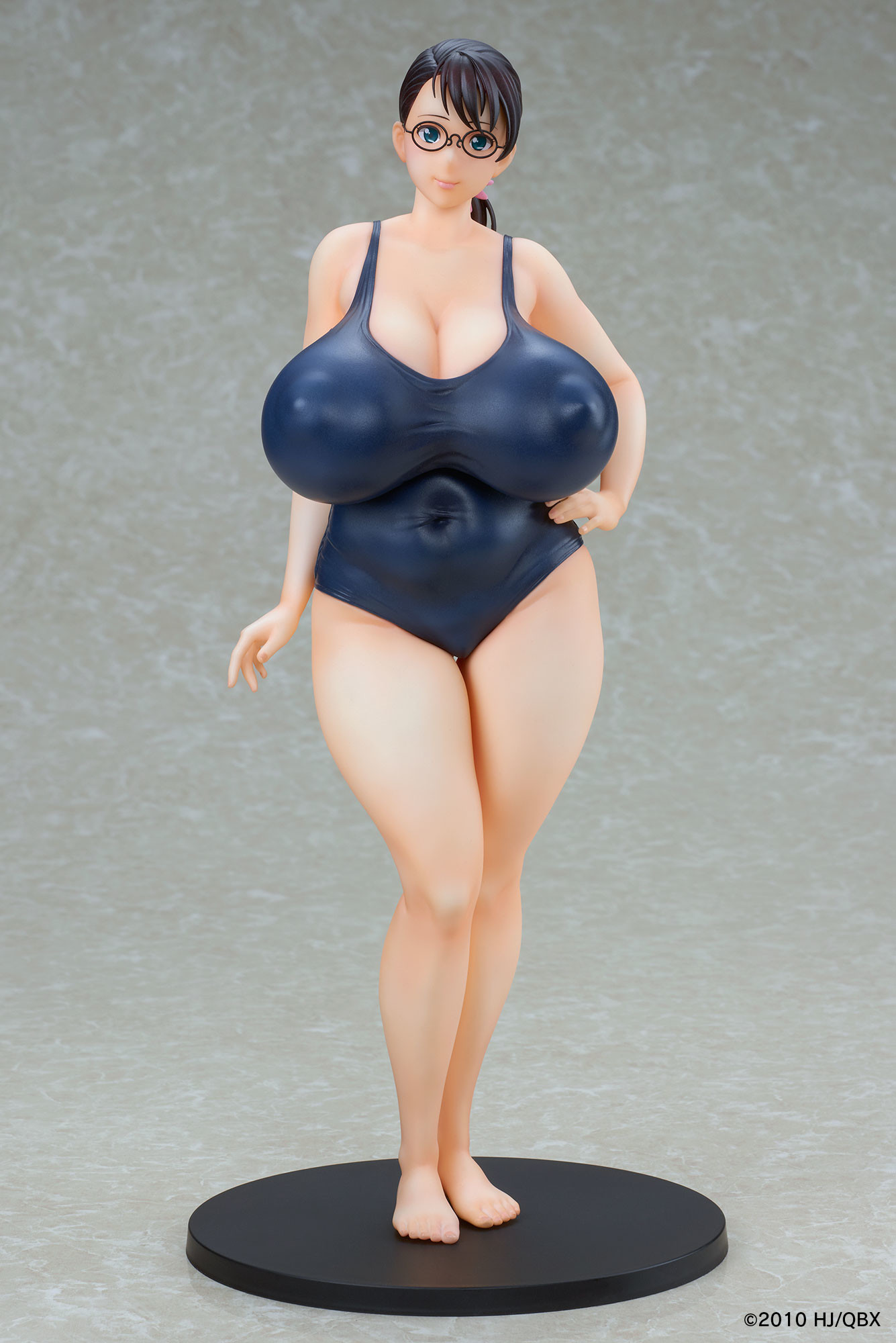 1/7, 1girls, 2020, abs (material), barefoot, black hair, blue eyes, buttocks, cattleya, chubby, cleavage, covered navel, exposed butt, female, figure, figure (medium), figurine, gigantic breasts, glasses, hobby japan, huge breasts, k2(gillgill), large breasts, mature, mature female, milf, nollgreco, nsfw, photo (medium), ponytail, pvc (material), q-six, queen's blade, short ponytail, solo, swimsuit, wonder festival 2018 (summer)
