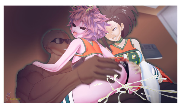 1boy 2girls 3d ahegao ass bald big_ass big_butt black_hair blackflames3 boobs butt cheerleader cowgirl_position cum_explosion cum_in_pussy cum_inside cumshot dark-skinned_male dark_skin deep_penetration dripping ejaculation eyewear female female_on_top female_penetrated glasses groping hand_on_ass horn horns interracial large_penis leaking long_hair looking_at_another looking_at_partner looking_pleasured male male_penetrating male_penetrating_female mina_ashido momo_yaoyorozu muscular muscular_male my_hero_academia on_top oppai panties panties_aside penetration penis pink_hair pink_skin ponytail sex short_hair sitting sitting_on_lap sitting_on_person skirt smile sock sunglasses tongue tongue_out underwear uniform vaginal_penetration vaginal_sex white_body white_skin yellow_eyes
