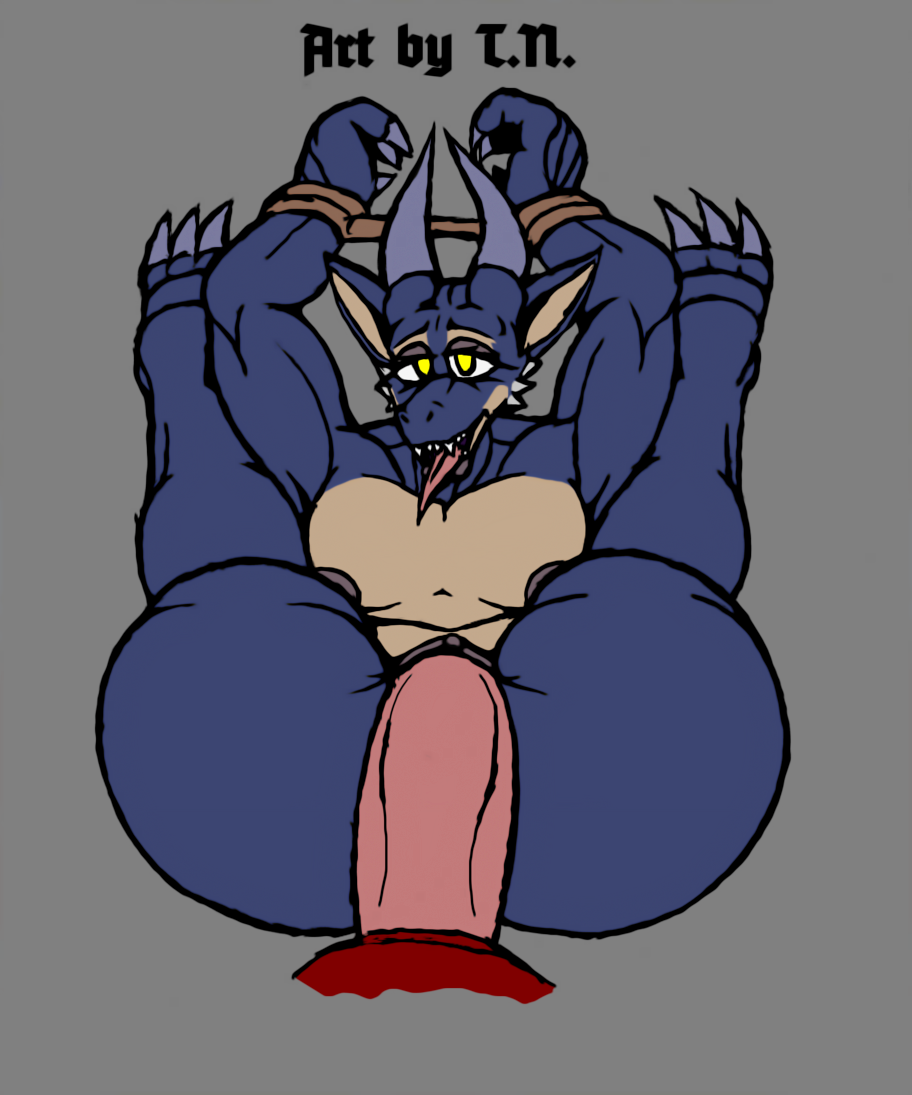 3_toes ahe_gao anthro ass bedroom_eyes big_butt big_penis blue_body blue_scales bns_arts bound breasts claws countershade_ears countershade_face countershade_torso countershading duo fangs feet female flat_chested genitals grey_lips grey_nipples hands_tied horn kobold lips looking_at_viewer looking_pleasured male male/female muscular muscular_female narrowed_eyes nipples penetration penis red_body red_scales scales scalie seductive sharp_claws sharp_teeth small_breasts t.n. tan_body tan_scales teeth thick_thighs toe_claws toes tongue tongue_out vaginal_penetration wide_hips yellow_eyes