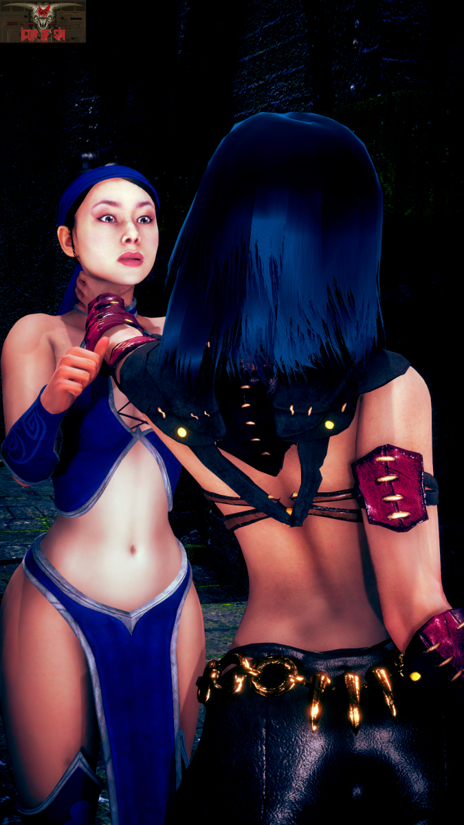 2girls 3d abs ass athletic_female black_hair blush breasts catfight choke_hold clone clonecest closed_eyes edenian female female_only fight grab hd heel_boots icon_of_sin_(artist) kitana kiteena mask mileena monster_girl mortal_kombat mortal_kombat_11 mortal_kombat_x ninja selfcest short_hair sibling_rivalry stockings surprised tarkatan teeth thick_thighs