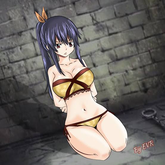 1girls big_breasts blue_hair bondage dungeon edens_zero excalibur_overdrive hands_behind_back hands_tied hands_tied_back hands_tied_behind_back homura_kogetsu long_hair mole_under_eye ponytail prison prison_cell red_eyes sole_female solo swimsuit tied_up