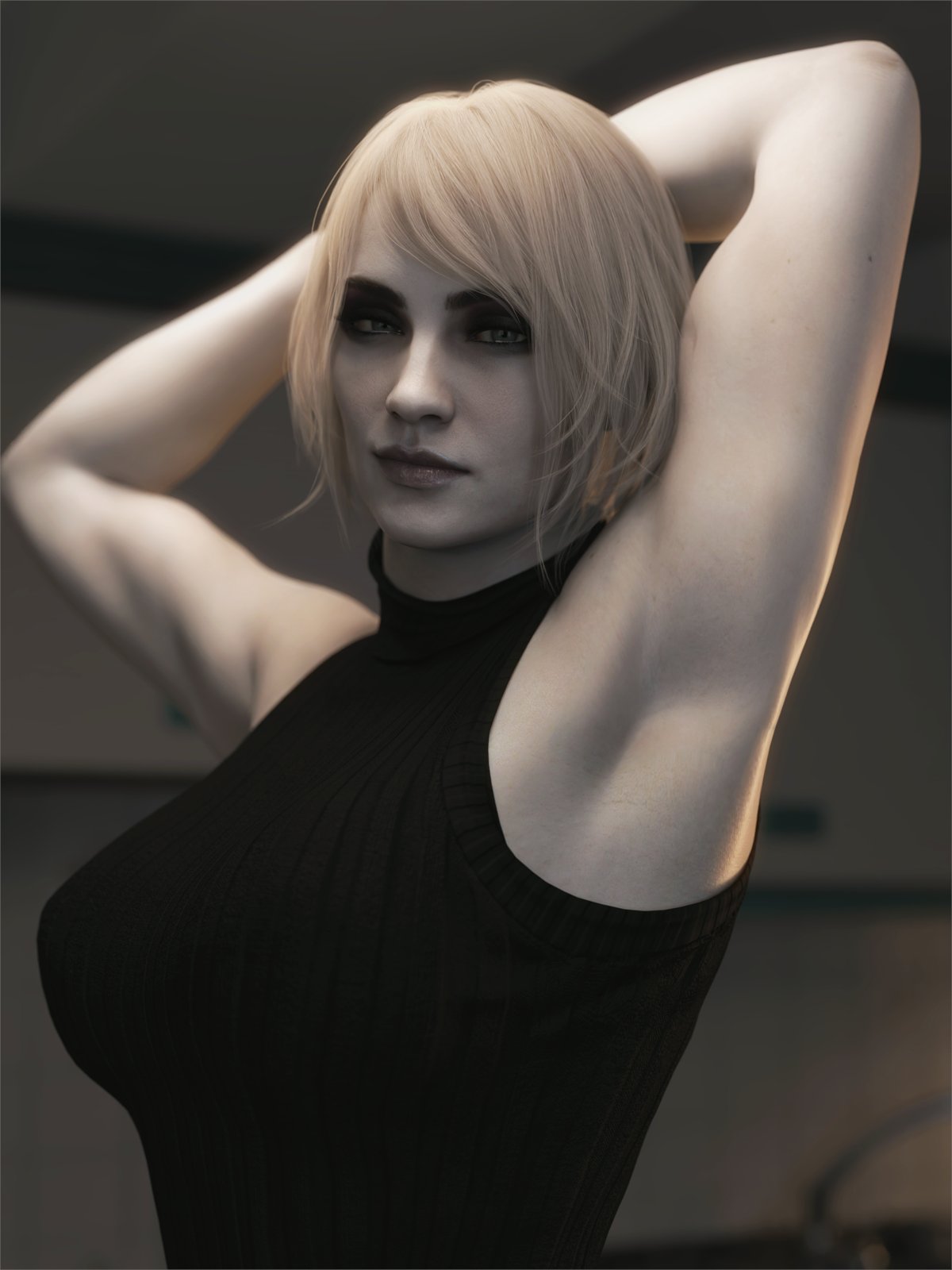 1girls, 3d, alternate color, alternate color scheme, alternate hair color, alternate skin color, alternative costume, ashley graham, ashley graham (ella freya), big ass, big breasts, big thighs, blonde female, blonde hair, breasts, capcom, character swap, corrupted, corruption, cosplay, cosplaying as character, curvaceous, curvy, curvy figure, female, female only, hips, hourglass figure, huge ass, huge breasts, huge thighs, large ass, large breasts, large thighs, light skin, light-skinned female, mature, mature female, milf, mother miranda (resident evil), pale skin, pale-skinned female, resident evil, resident evil 4, resident evil 8: village, slim waist, thick, thick hips, thick legs, thick thighs, thighs, voluptuous, waist, wide hips, word2
