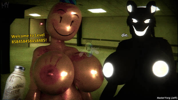 2girls, 3d, backrooms, dialogue, masteryorg0, partygoer (the backrooms), psychojohn2, psyjohn, sfm, smiler (the backrooms), the backrooms, unknown artist
