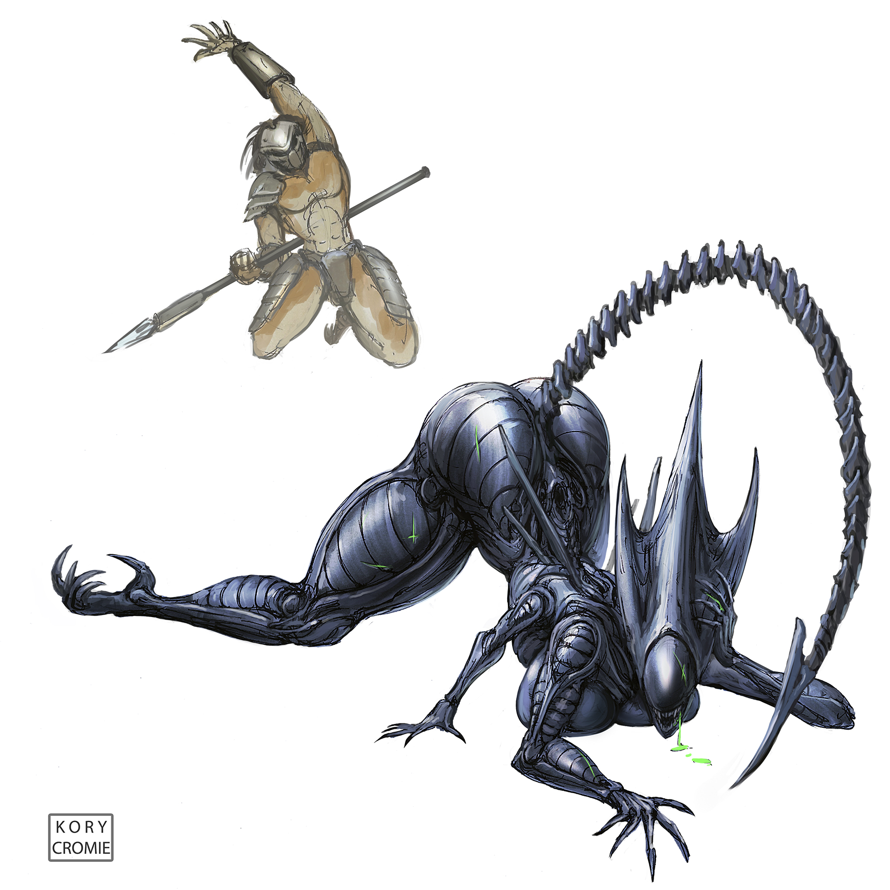 1boy, 1girls, 2d, alien, alien (franchise), alien girl, alien humanoid, alien vs predator, ass, big ass, big breasts, big thighs, black body, black skin, black-skinned female, breasts, bust, busty, chest, curvaceous, curvy, curvy figure, dark skin, dark-skinned female, digital media (artwork), exoskeleton, female, female xenomorph, femomorph, hips, hourglass figure, huge ass, huge breasts, huge thighs, humanoid, kory cromie, large ass, large breasts, large thighs, legs, male, mature, mature female, monster, monster girl, nightmare waifu, predator (franchise), predator mask, slim waist, thick, thick hips, thick legs, thick thighs, thighs, voluptuous, waist, wide hips, wide thighs, xenomorph, xenomorph queen, xenomorph tail, yautja
