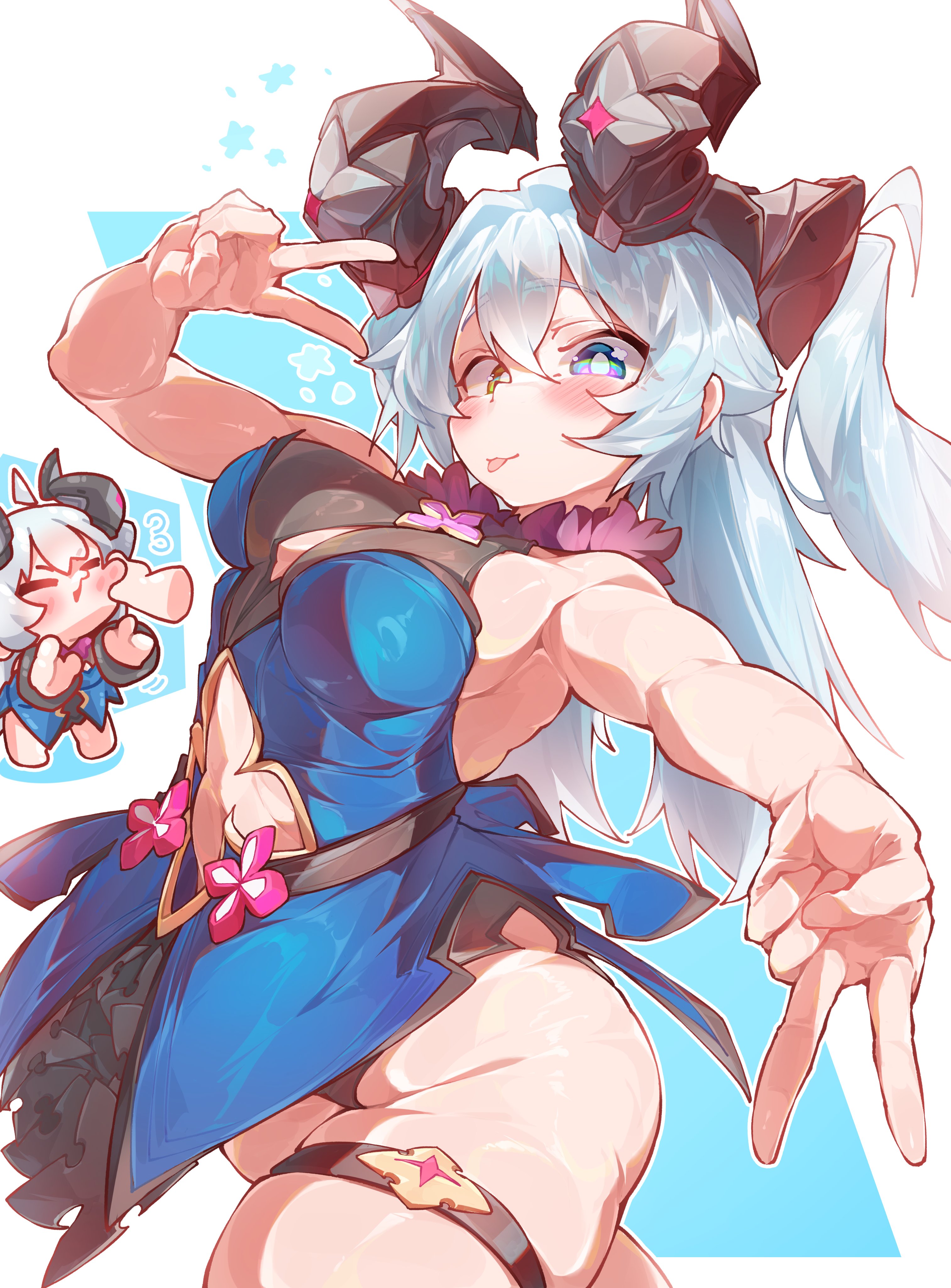 1girls, breasts, female, female focus, female only, large breasts, light skin, light-skinned female, lindverne sunbringer, looking at viewer, orcavice, solo, sunbringer (zenless zone zero), thick thighs, thighs, wide hips, zenless zone zero