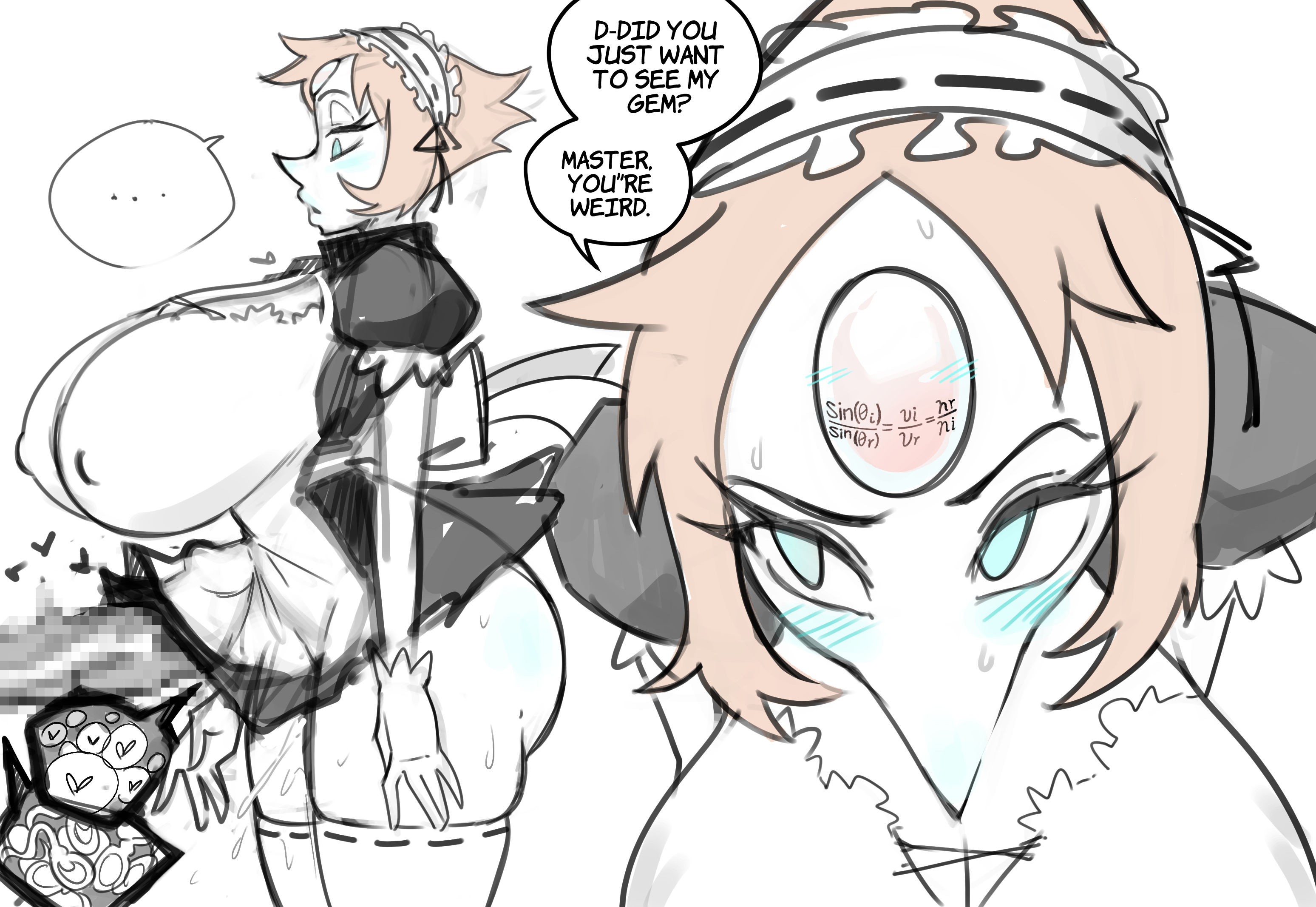 alien, alien girl, alien humanoid, big boobs, big breasts, big cock, big penis, boobs, breasts, cartoon network, cock, crystal gem, erect cock, erection, erection under clothes, gem (species), gem (steven universe), gerph, gigantic cock, gigantic penis, horny, horny female, horny male, huge boobs, huge breasts, huge cock, huge penis, imminent impregnation, imminent sex, maid, maid outfit, maid uniform, pearl (steven universe), penis, steven universe