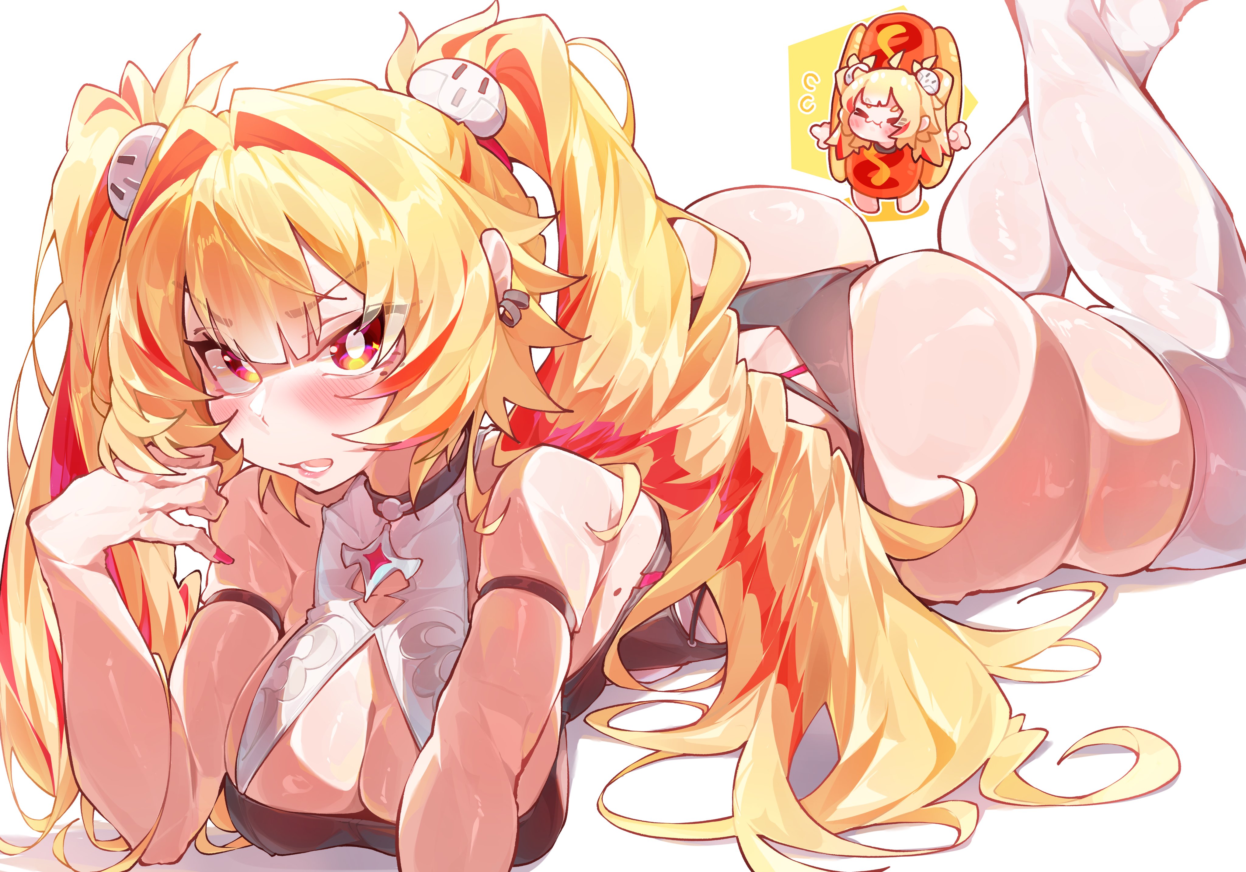 1girls, ass, big ass, big butt, breasts, claret flint, female, female focus, female only, large ass, large breasts, light skin, light-skinned female, looking at viewer, orcavice, solo, thick thighs, thighhighs, thighs, wide hips, zenless zone zero