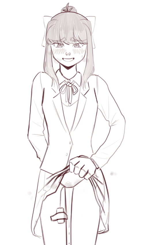 Monika (Doki Doki Literature Club) Rule 34 Image