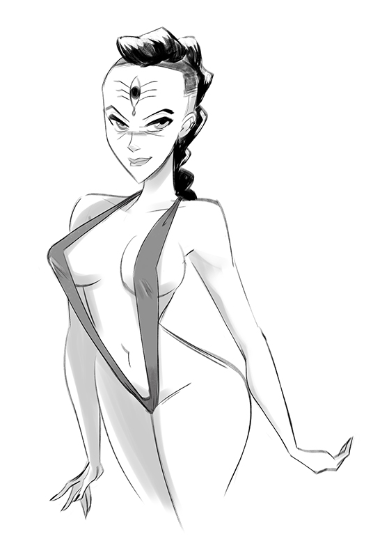 1girls avatar_legends breasts brokenlynx cleavage female female_focus female_only fire_nation large_breasts monochrome nickelodeon p'li red_lotus sling_bikini smooth_skin solo solo_female suggestive swimsuit tattoo the_legend_of_korra