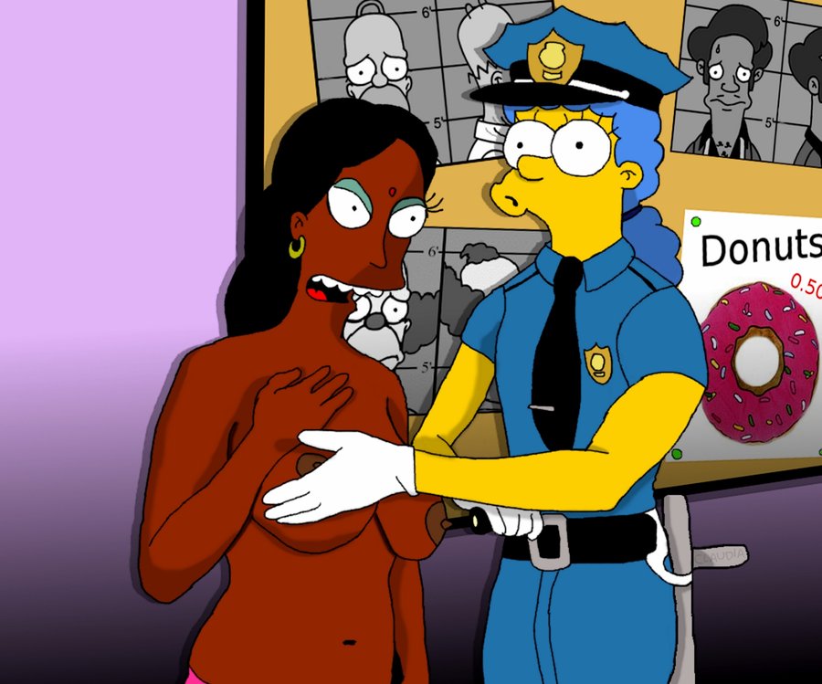 apu_nahasapeemapetilon bindi claudia-r dark-skinned_female dark_skin female female_only homer_simpson human indian indian_female interracial manjula_nahasapeemapetilon marge_simpson multiple_females multiple_girls tagme the_simpsons yuri