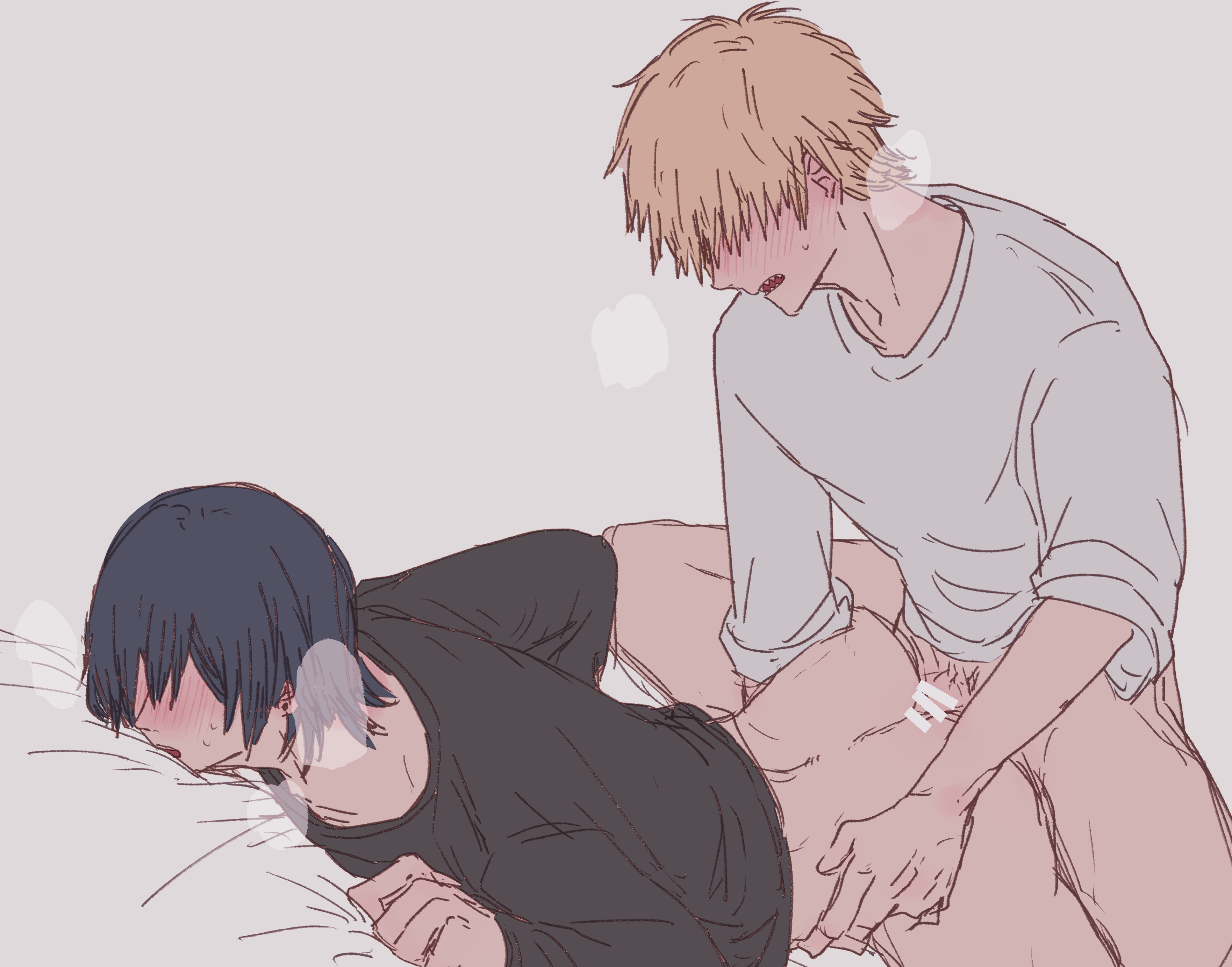 2boys, anal, anal sex, ass, blush, bros being bros, chainsaw man, denji (chainsaw man), gay, gay sex, hayakawa aki, male, male only, male/male, tagme, tagme (artist), yaoi