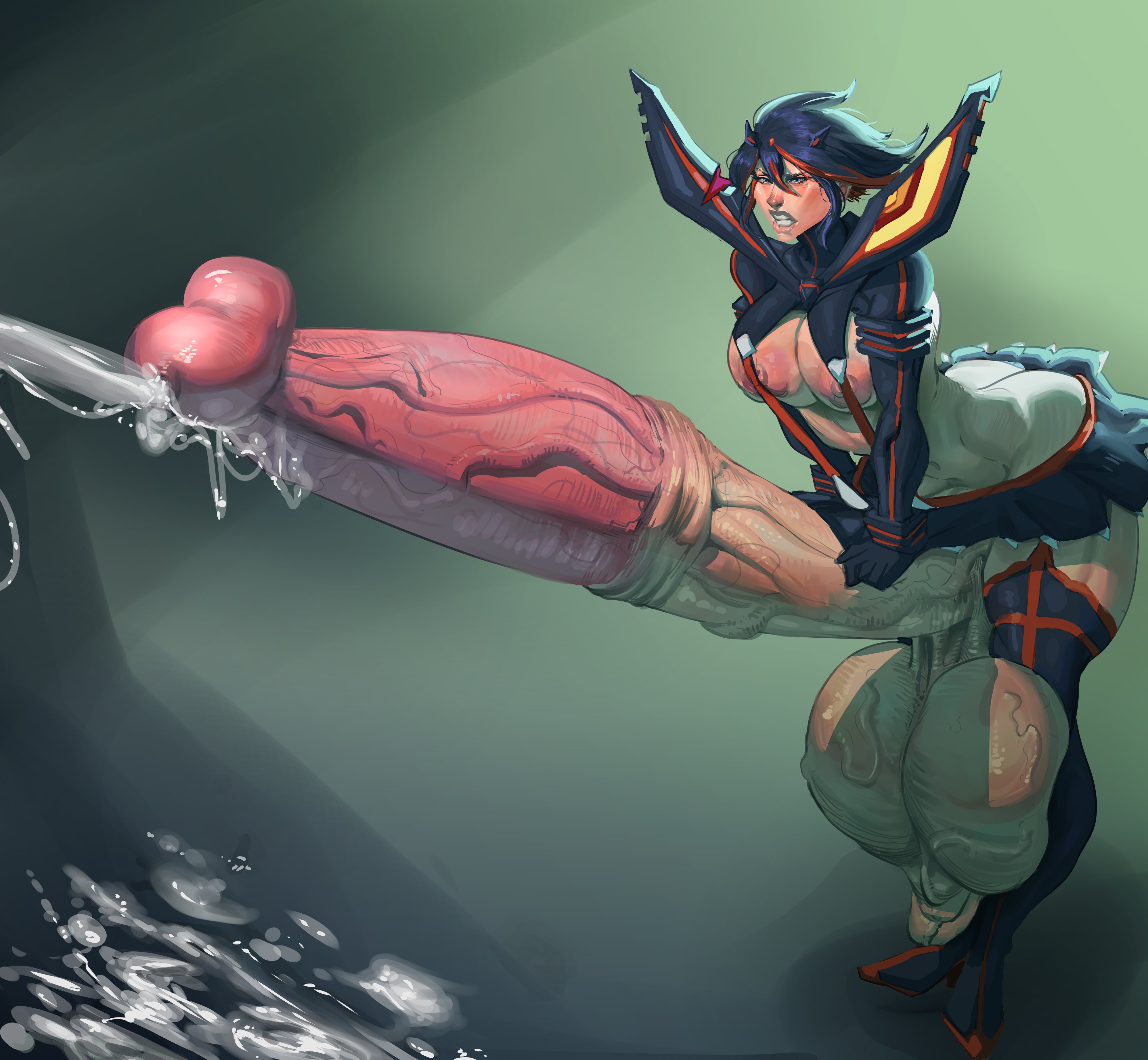 1futa, areolae, ass, ass cleavage, ass crack, balls, balls clench, big breasts, blue hair, breast press, breasts, butt crack, clothed, clothing, cum, cumshot, ejaculation, excessive cum, excessive scrotal skin, futa only, futanari, gigantic balls, gigantic penis, gigantic testicles, huge balls, huge breasts, huge nipples, huge penis, huge testicles, human, hyper, hyper balls, hyper penis, hyper testicles, intersex, kill la kill, large areolae, large breasts, light skin, masturbation, matoi ryuuko, mostly nude, nipples, orgasm, pale skin, penis, puffy nipples, scrotum, short hair, solo, standing, testicles, testicles clench, thick thighs, thighhighs, tight clothing, veiny balls, veiny penis, veiny testicles, zyldark